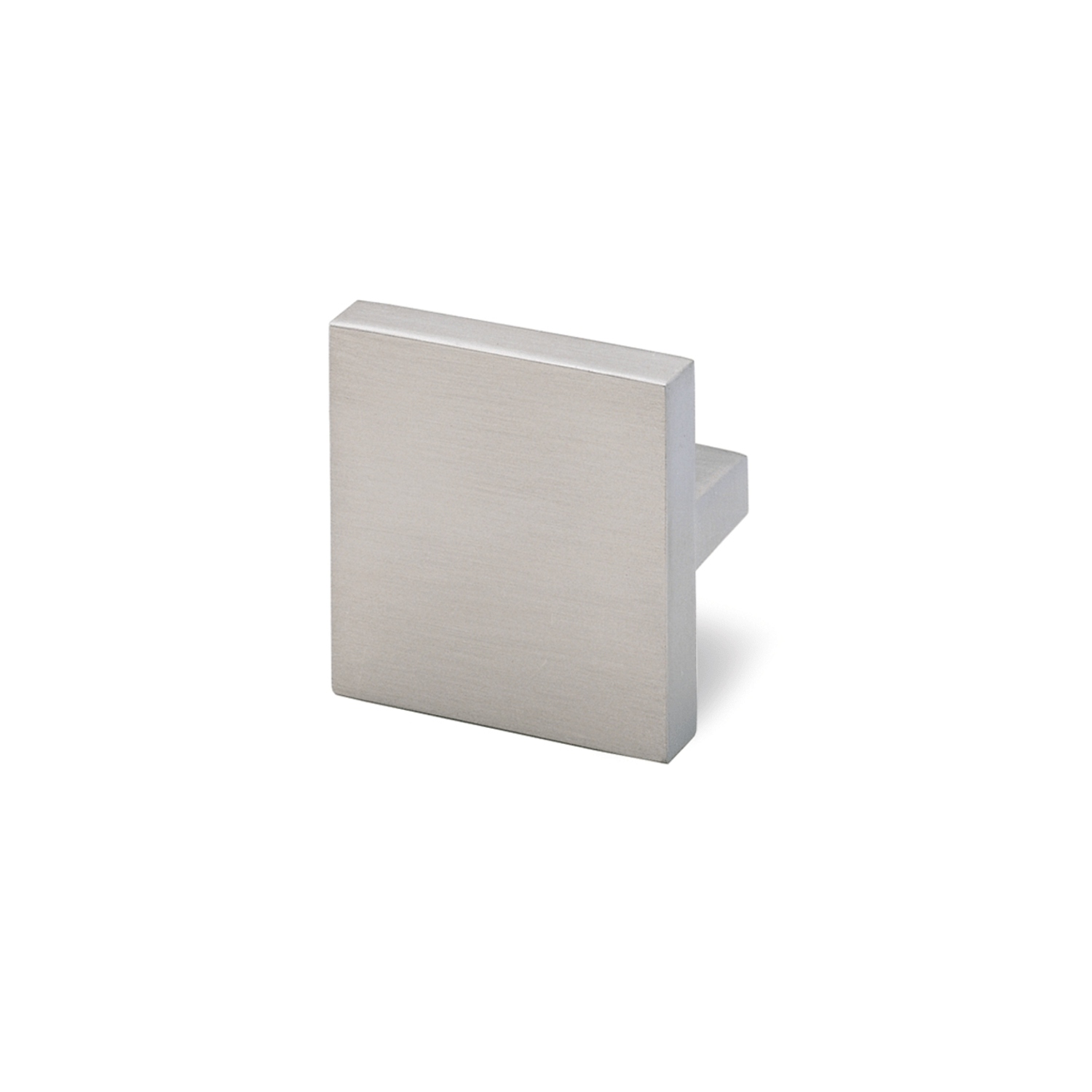 Poignée Messana, entraxe de perçages 32, L 42 mm, B 42 mm, H 25 mm, aspect inox brossé