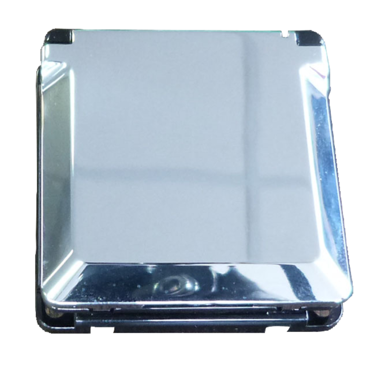 Prise norme be/fr 10/16a inox-look+clapet  