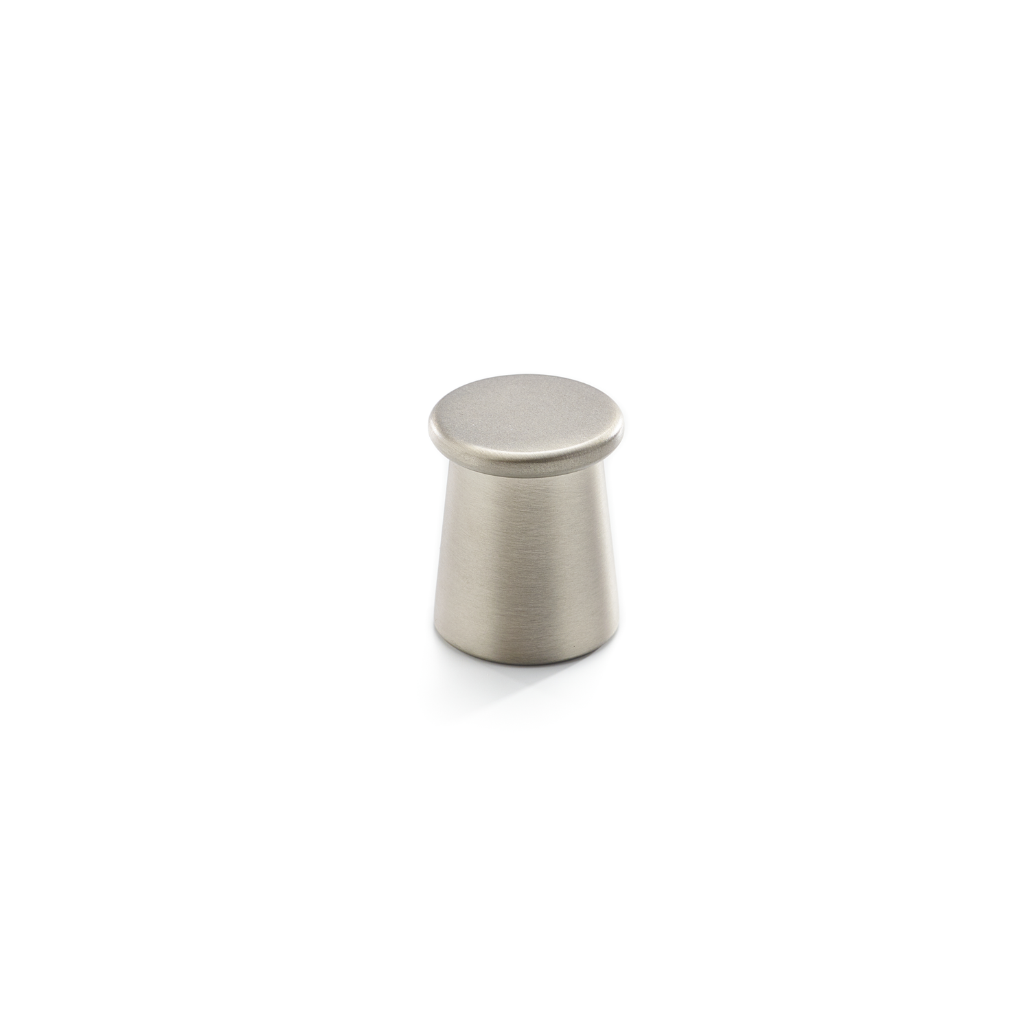 Bouton buffer ø20x25 zamac look inox brossé 