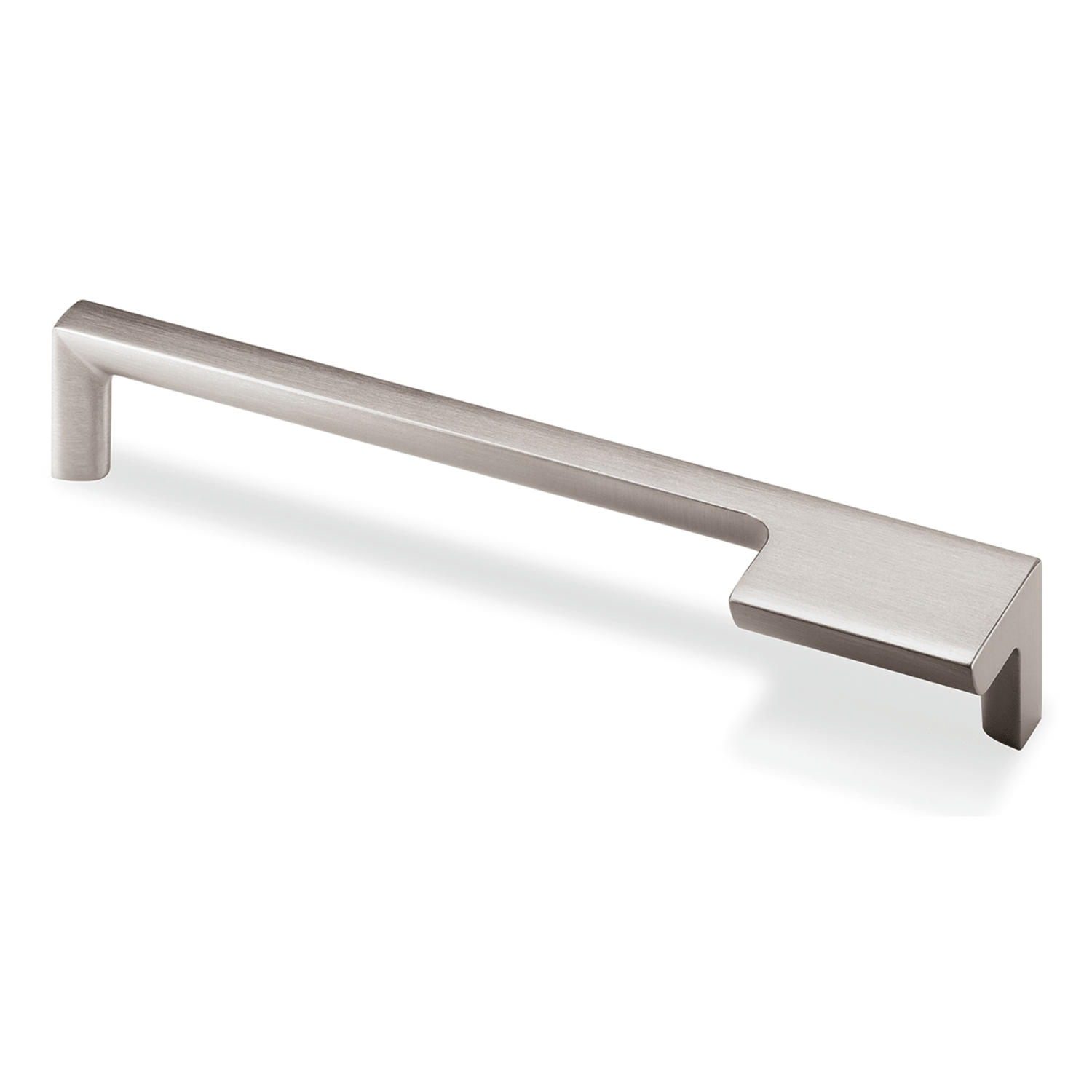 Greep Zenga links, boorafstand 192, L 201 mm, B 36 mm, H 30 mm, roestvrij staal finish geborsteld
