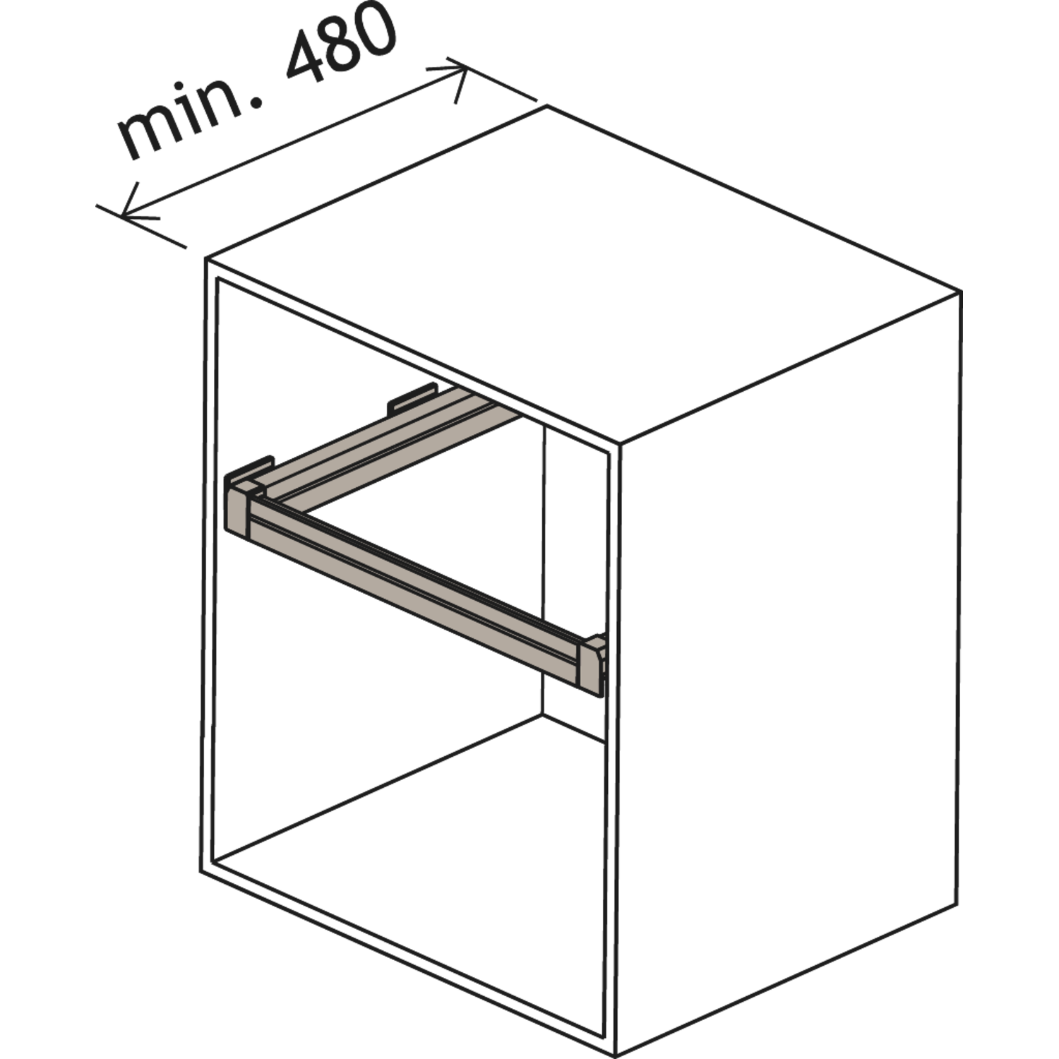 Moka cadre coulissant k.1000 964-1014mm Soft alu  