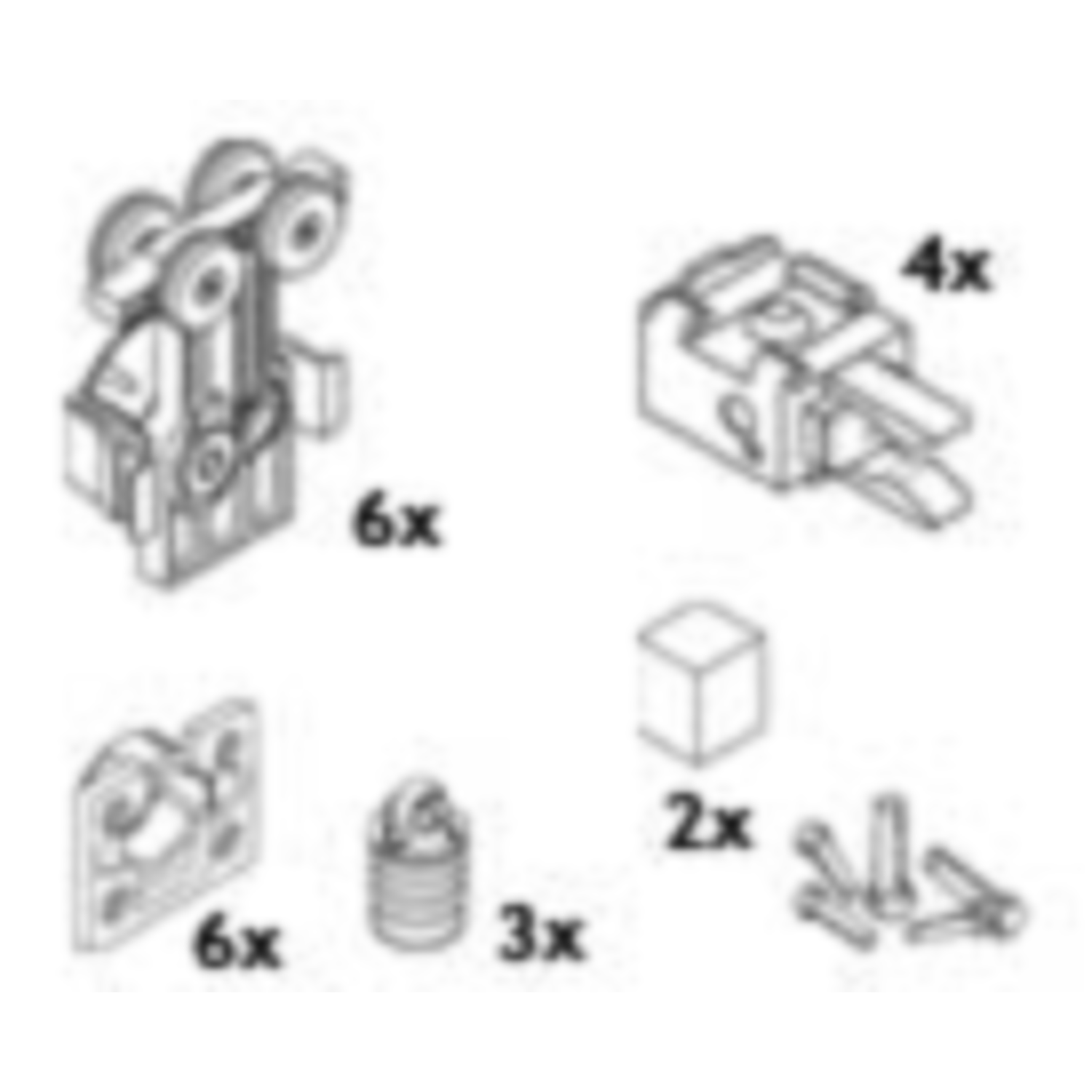 Garniture Hawa Clipo 36 H IS, pour 3 portes 