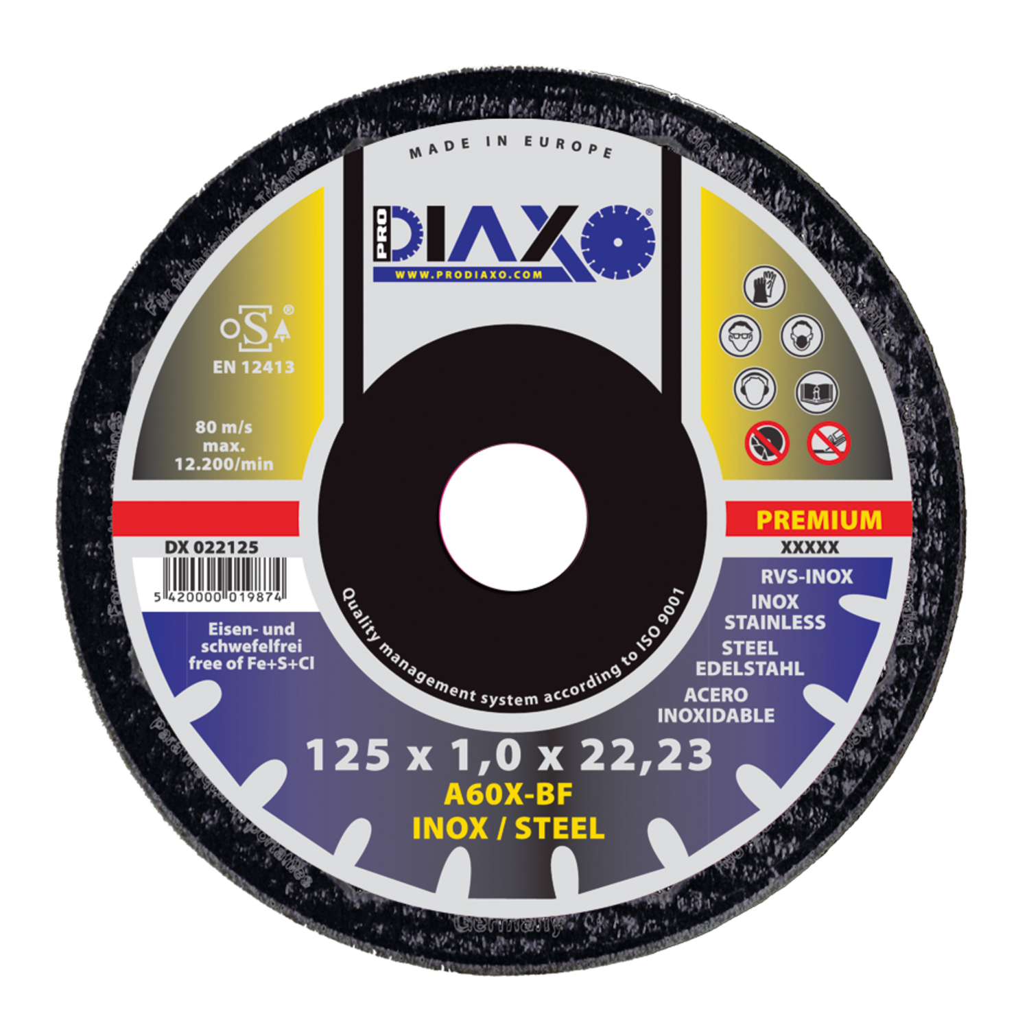 Disque a tronconner inox/acier 115x1mm  