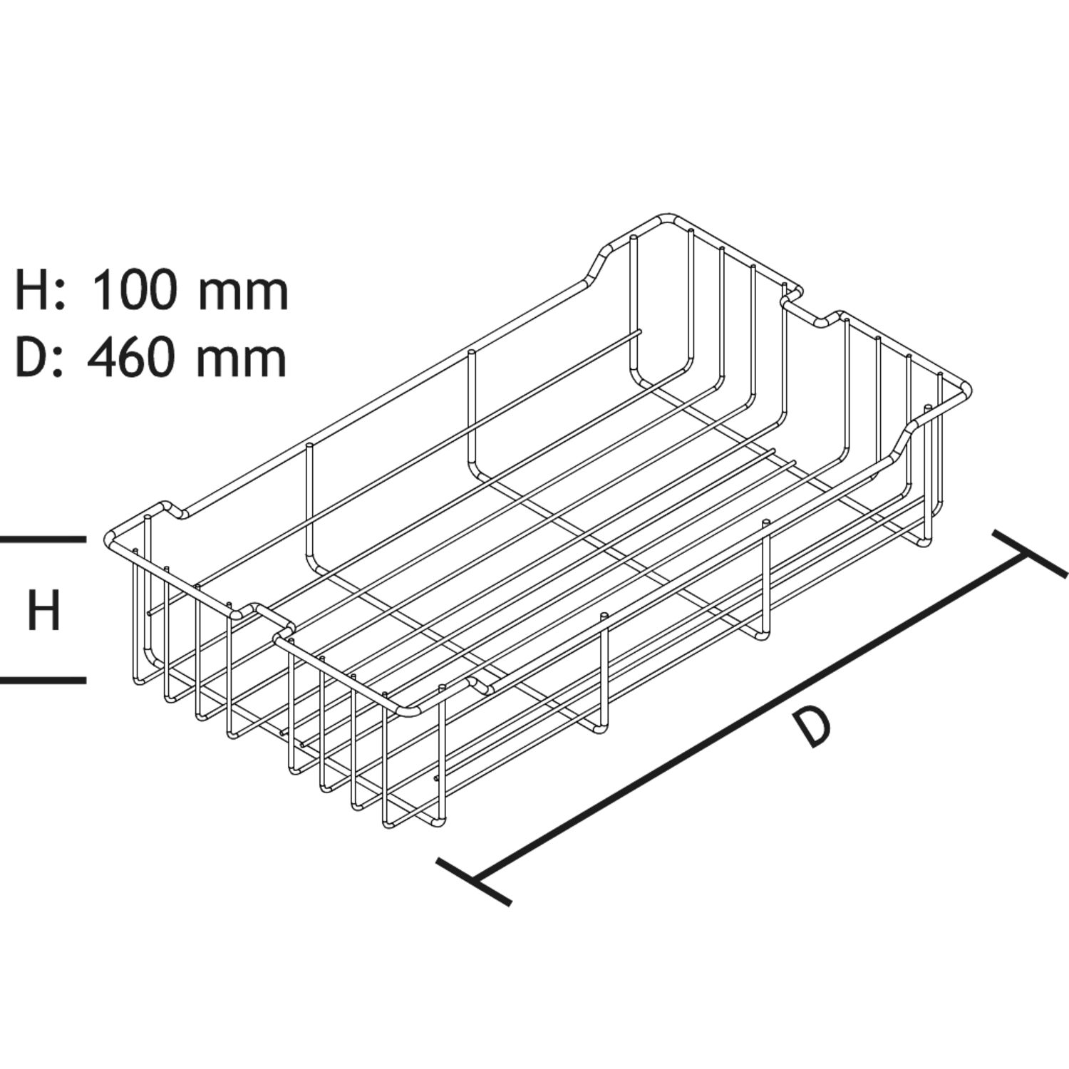 Panier Classic V11 pour colonne argenté k400mm 