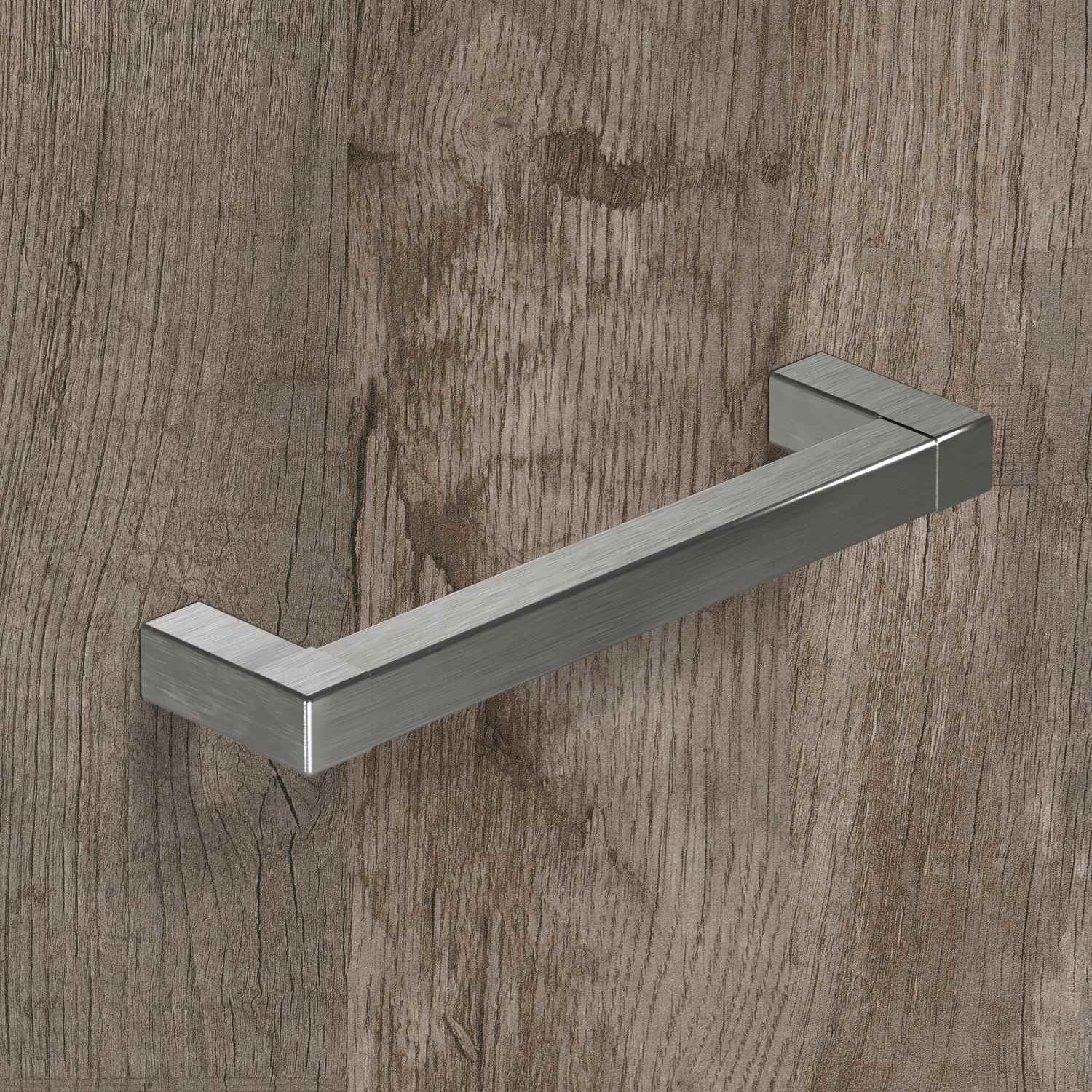 Greep Cadro, boorafstand 128, L 140.5 mm, B 12.5 mm, H 35 mm, roestvrij staal finish geborsteld