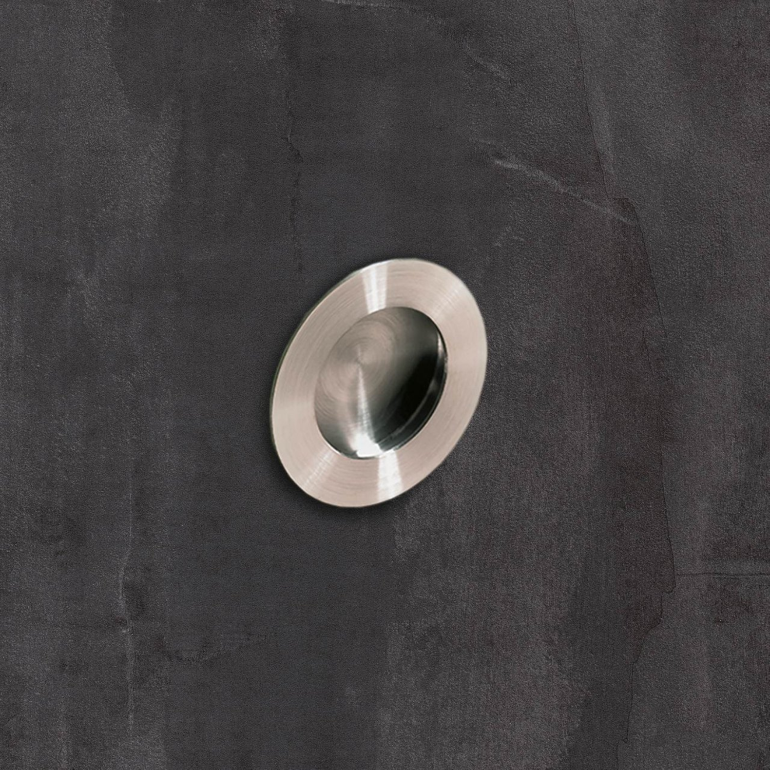 Poignée d'insertion Aboa, entraxe de perçages 0, H 14 mm, ø 65 mm, Inox brossé