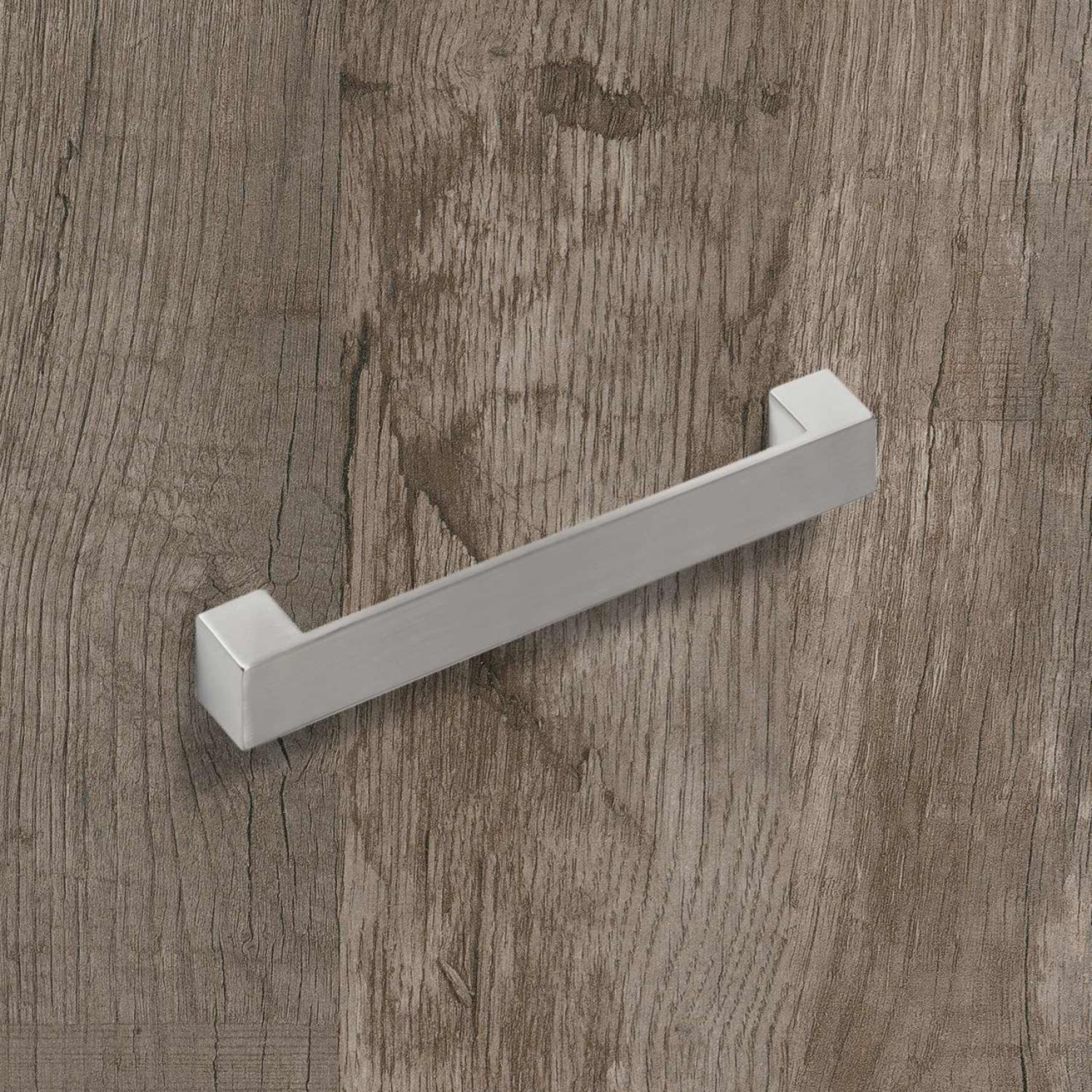 Greep Cheam, boorafstand 192, L 227 mm, B 25 mm, H 25 mm, roestvrij staal finish geborsteld
