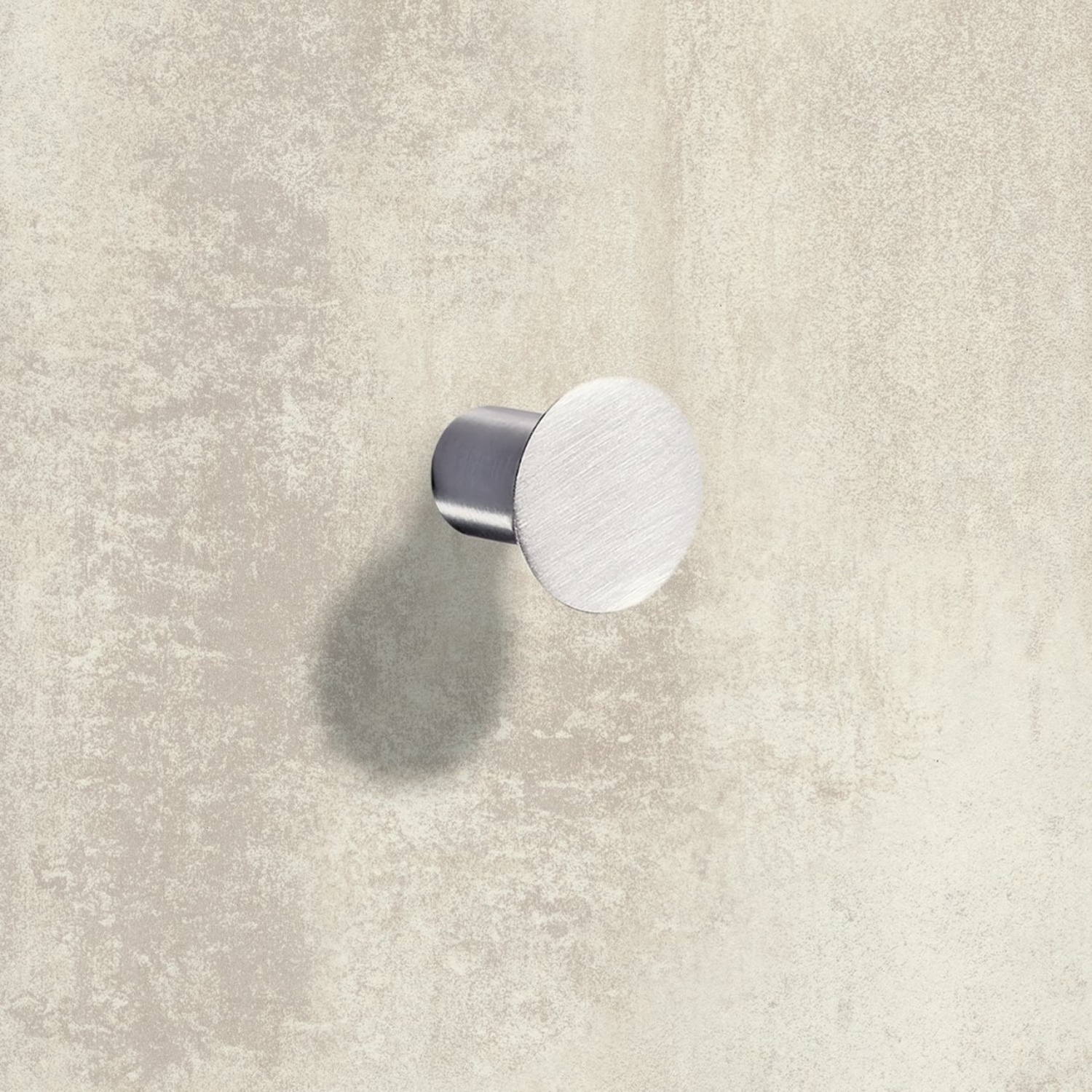 Knop Danum, H 26 mm, ø 30 mm, roestvrij staal geborsteld