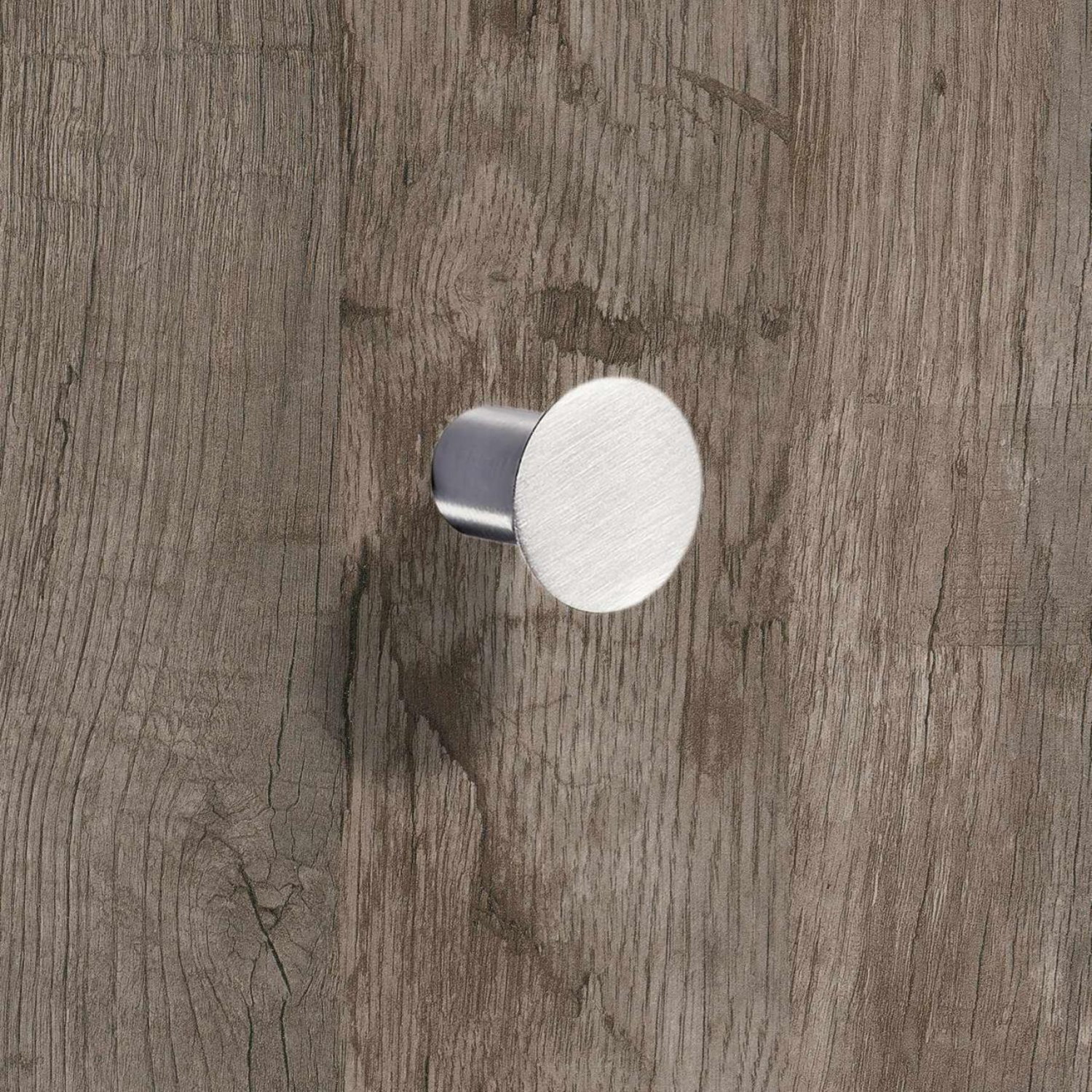 Knop Danum, H 26 mm, ø 30 mm, roestvrij staal geborsteld