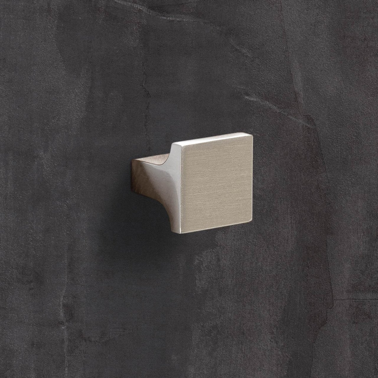 Knop Emo, L 25 mm, B 25 mm, H 23 mm, roestvrij staal finish geborsteld