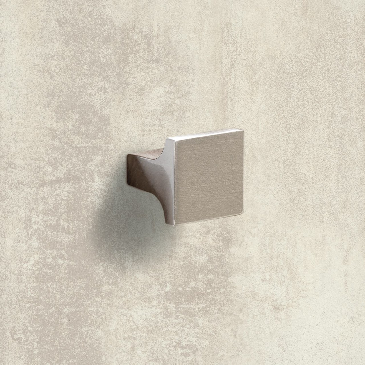 Knop Emo, L 25 mm, B 25 mm, H 23 mm, roestvrij staal finish geborsteld