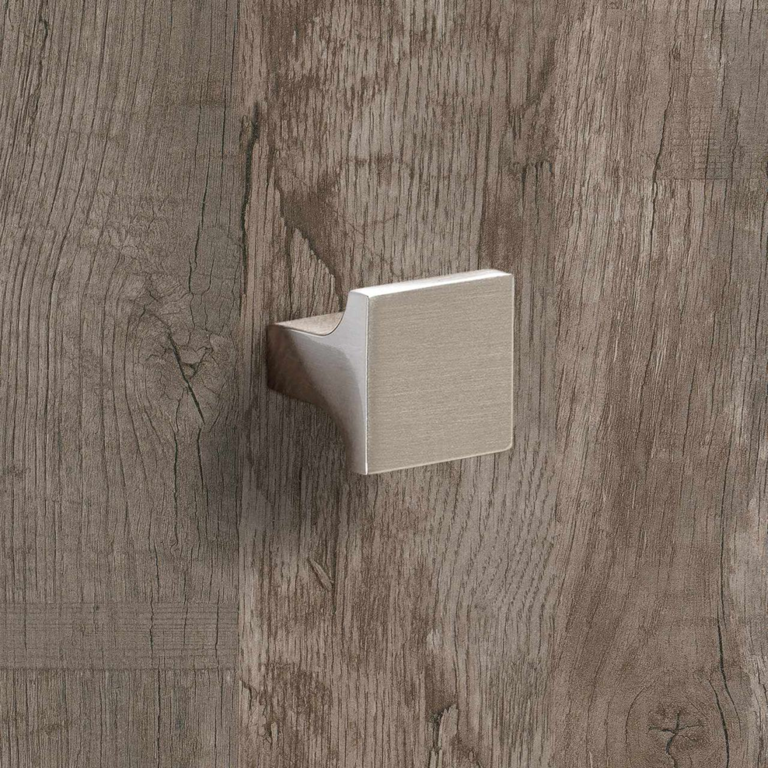 Knop Emo, L 25 mm, B 25 mm, H 23 mm, roestvrij staal finish geborsteld