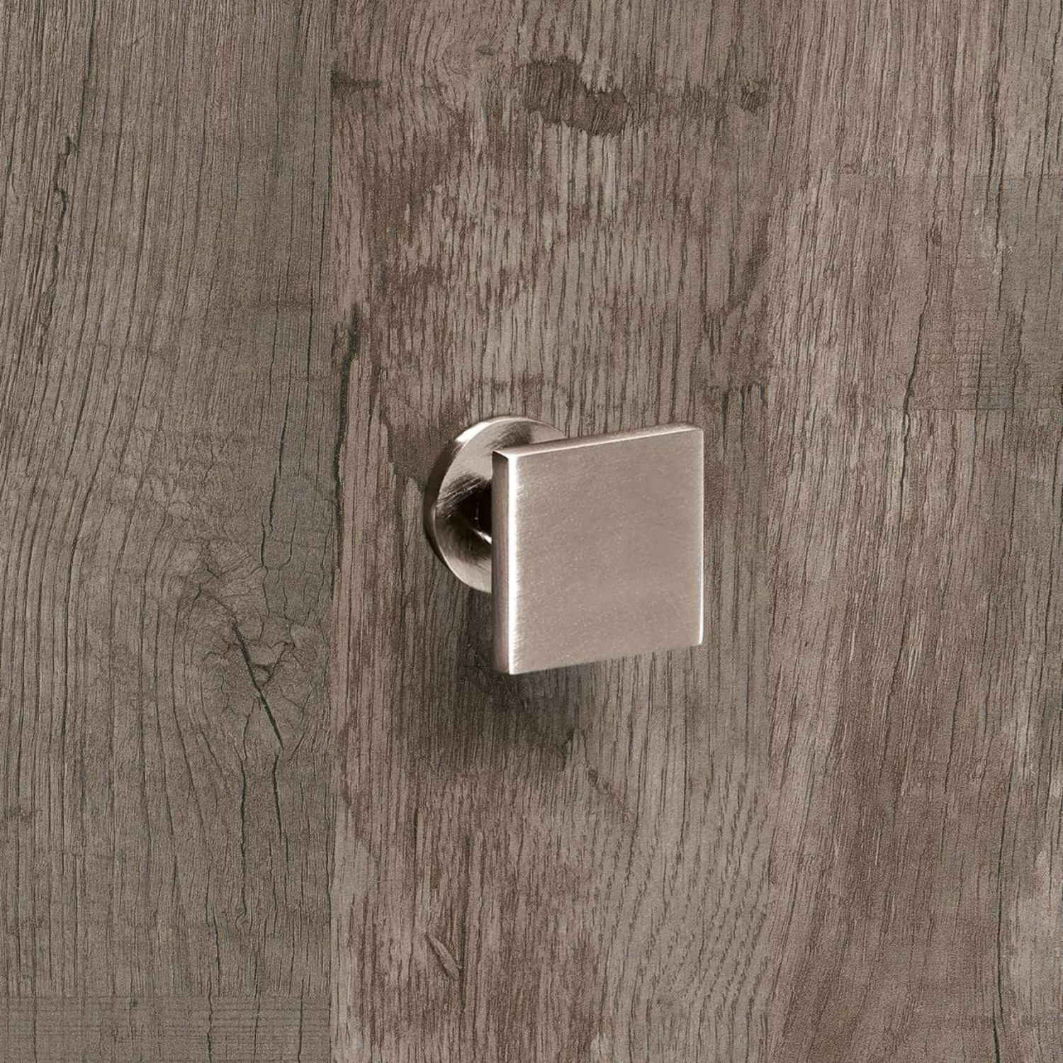 Knop Fogo, L 25 mm, B 25 mm, H 23 mm, roestvrij staal finish geborsteld