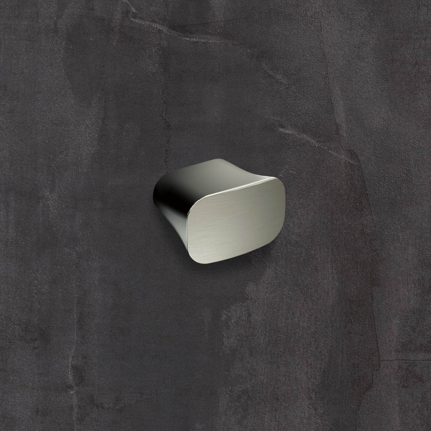 Knop Itri, boorafstand 16, L 38 mm, B 25 mm, H 30 mm, roestvrij staal finish geborsteld