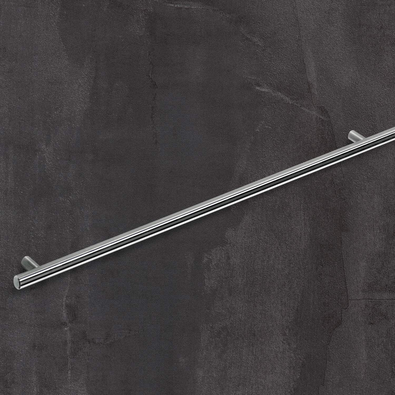 Poignée barre Salvia, entraxe de perçages 640, L 1340 mm, H 35 mm, ø 12 mm, Inox brossé