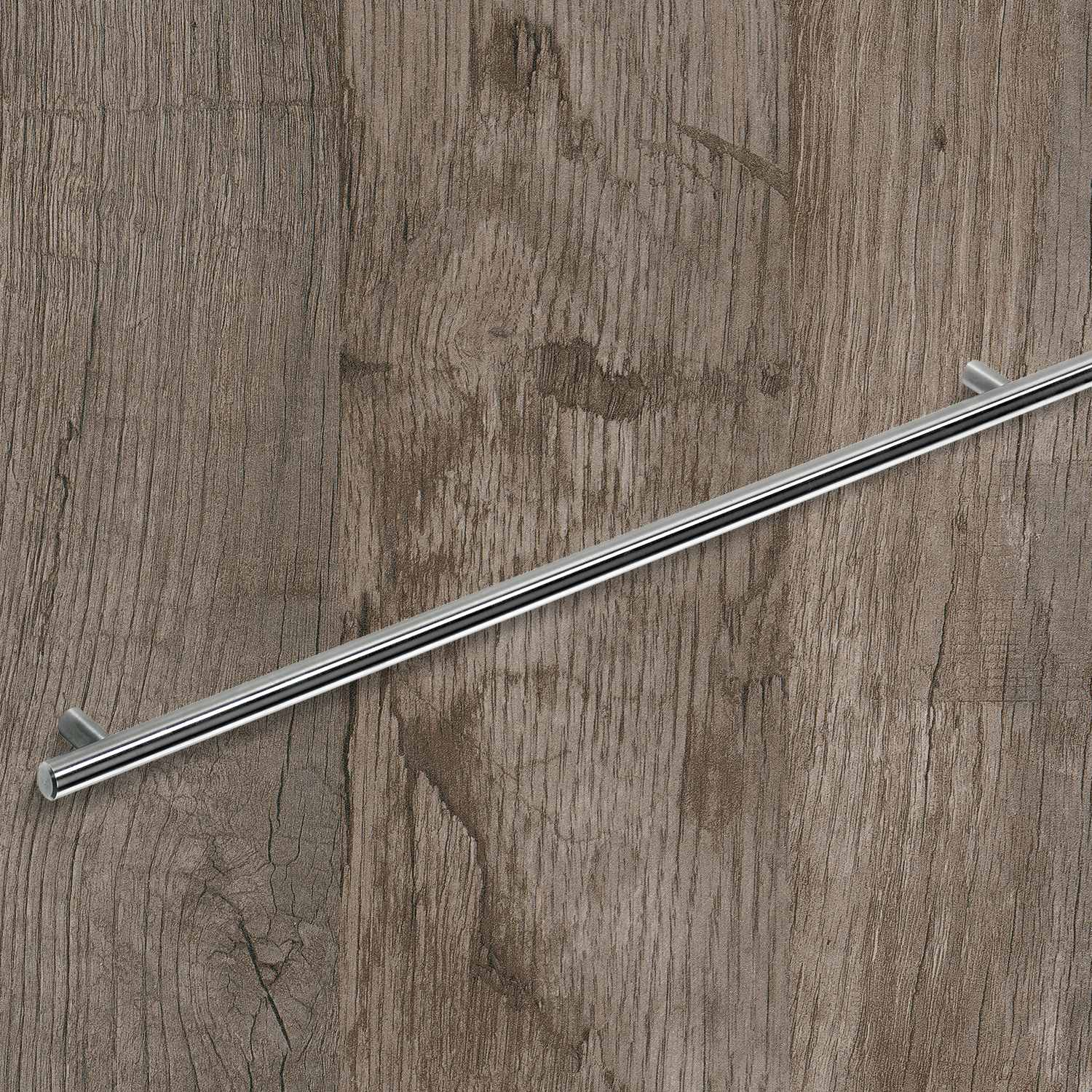 Poignée barre Salvia, entraxe de perçages 640, L 1340 mm, H 35 mm, ø 12 mm, Inox brossé