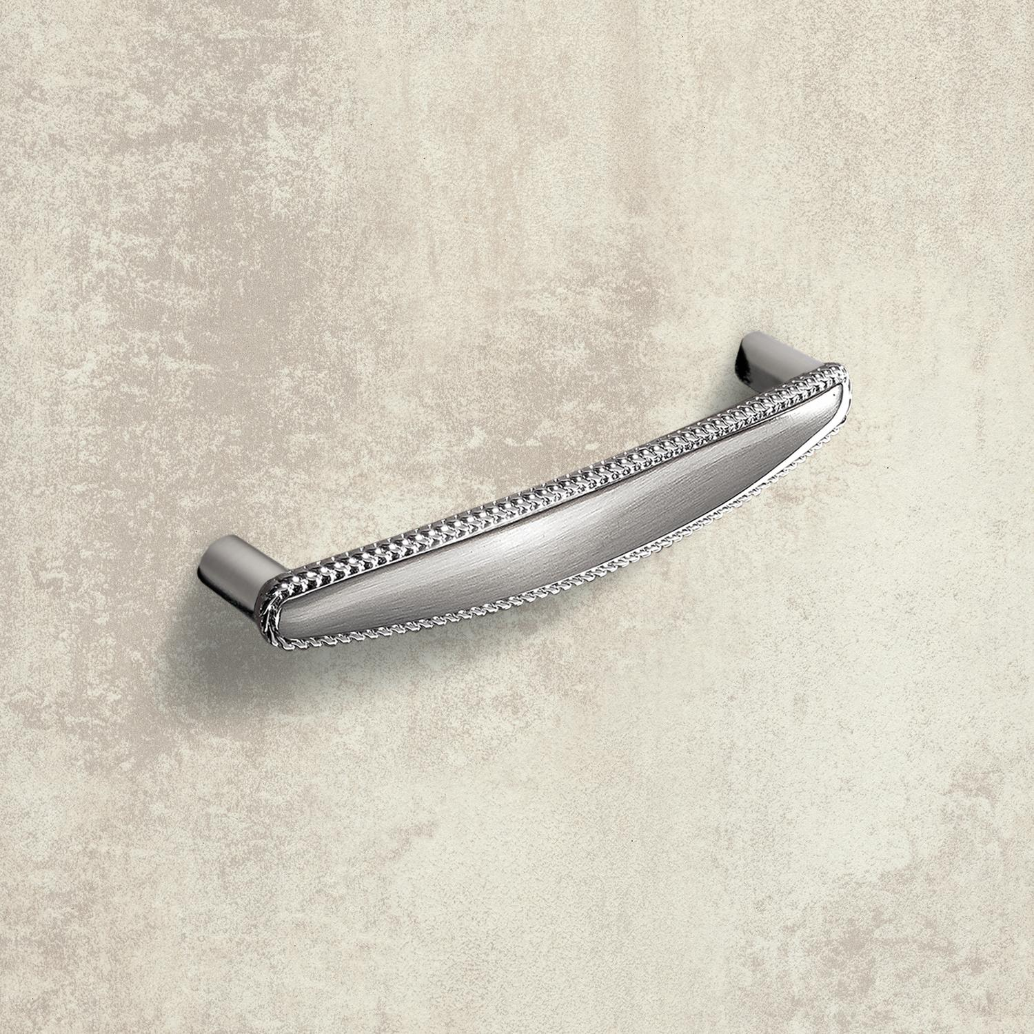 Greep Savelli, boorafstand 128, L 140 mm, B 18 mm, H 29 mm, roestvrij staal finish geborsteld