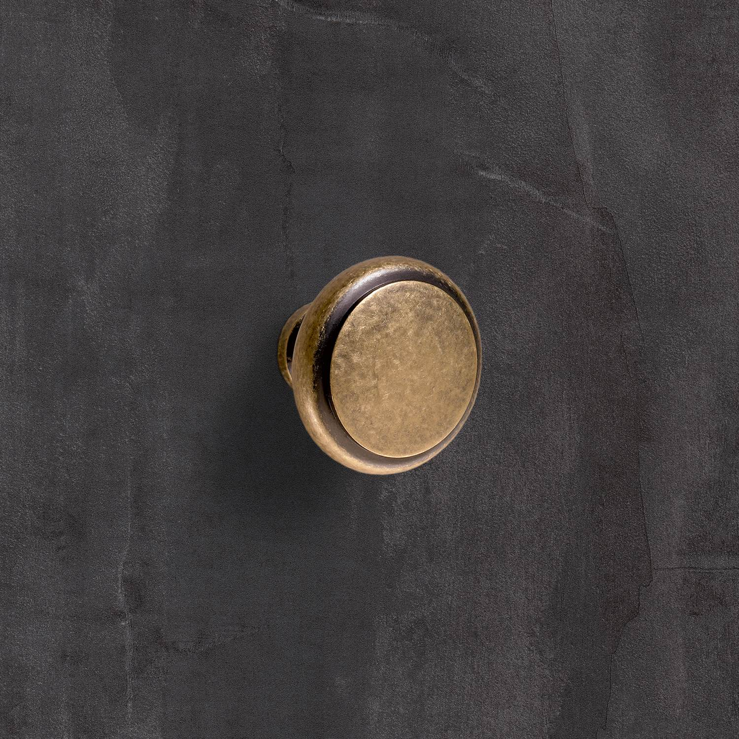 Knop Solva, H 23 mm, ø 30 mm, messingkleurig antiek