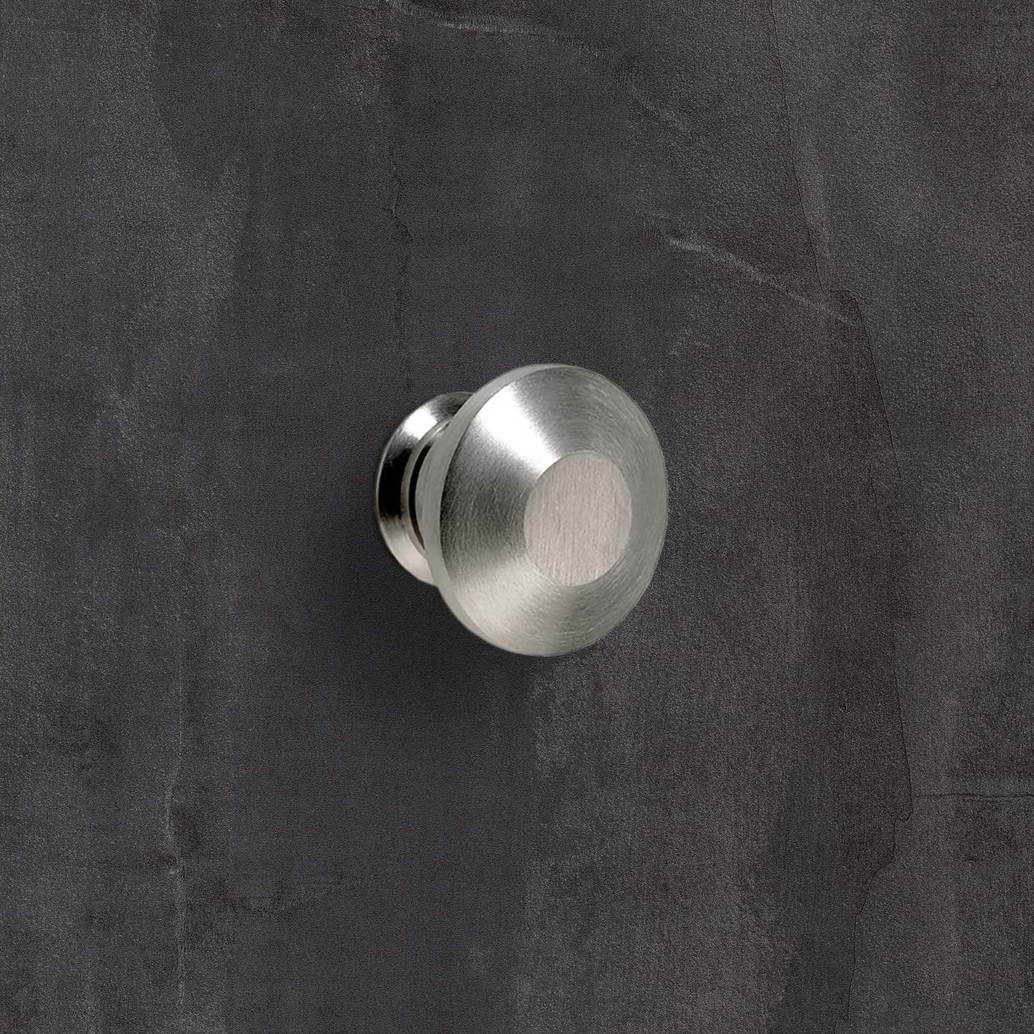 Bouton Spalatum, H 23 mm, ø 30 mm, Inox brossé