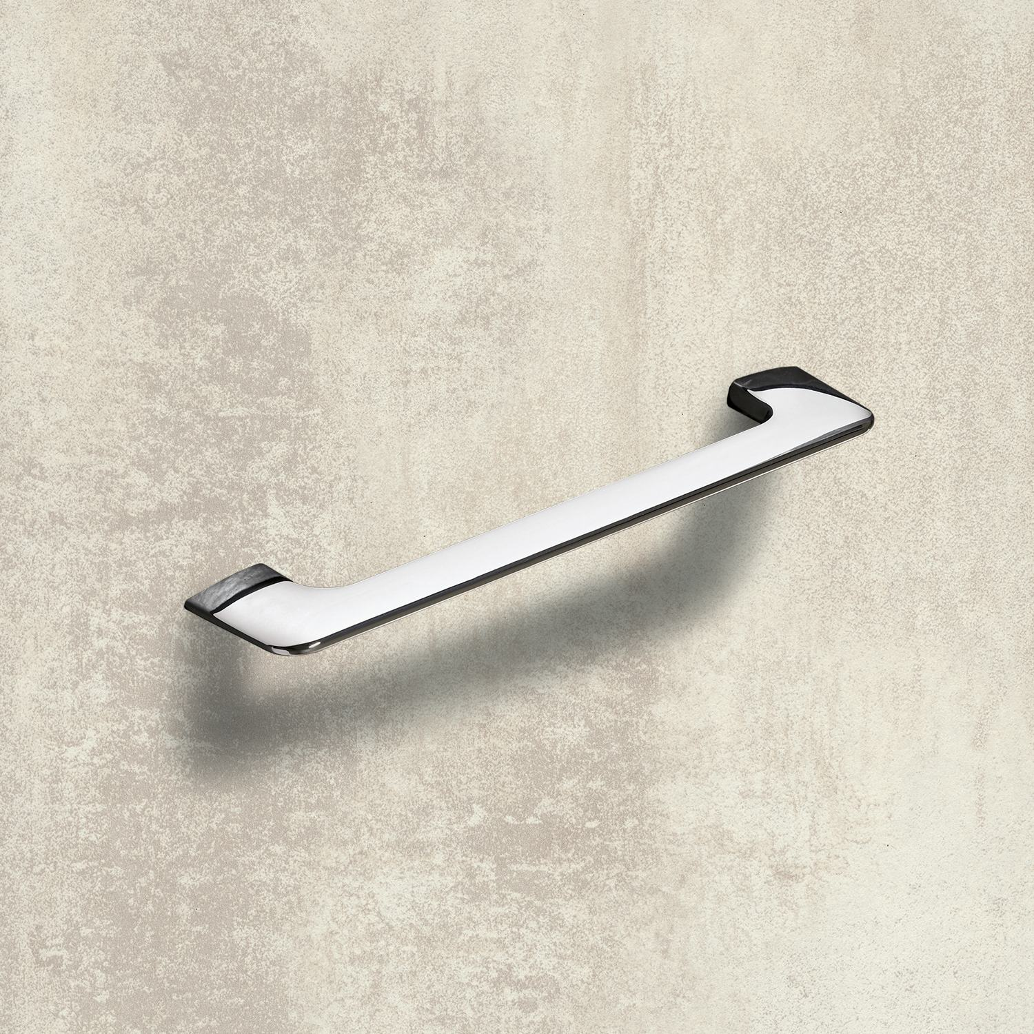 Poignée Suasa, entraxe de perçages 160, L 202 mm, B 8 mm, H 38 mm, chromé brillant