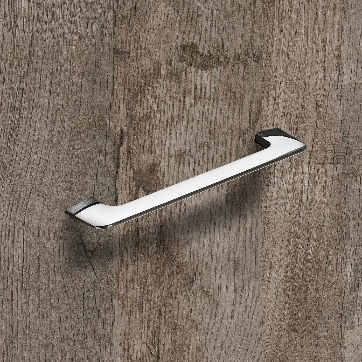 Poignée Suasa, entraxe de perçages 160, L 202 mm, B 8 mm, H 38 mm, chromé brillant
