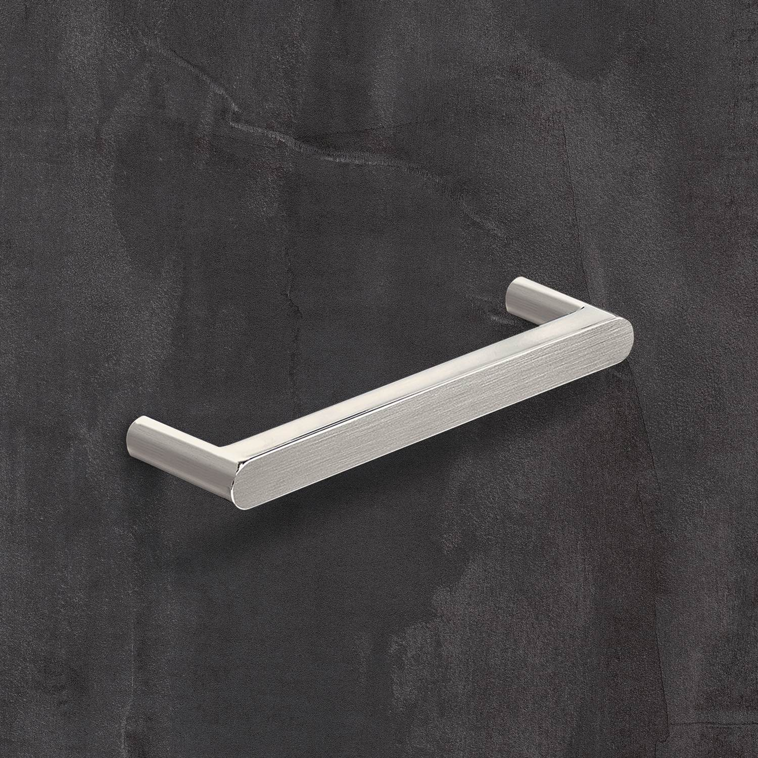 Greep Utinum, boorafstand 128, L 138 mm, B 10 mm, H 35 mm, roestvrij staal finish geborsteld
