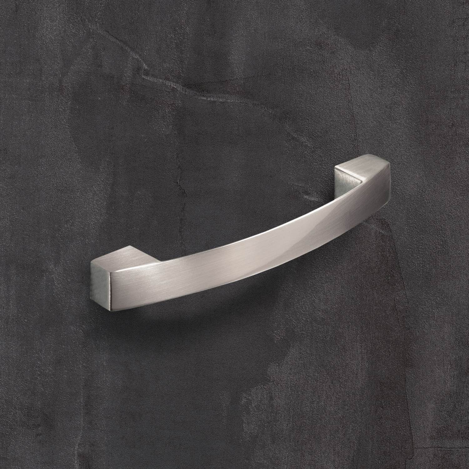 Poignée Vantania, entraxe de perçages 128, L 144 mm, B 14 mm, H 27 mm, aspect inox brossé