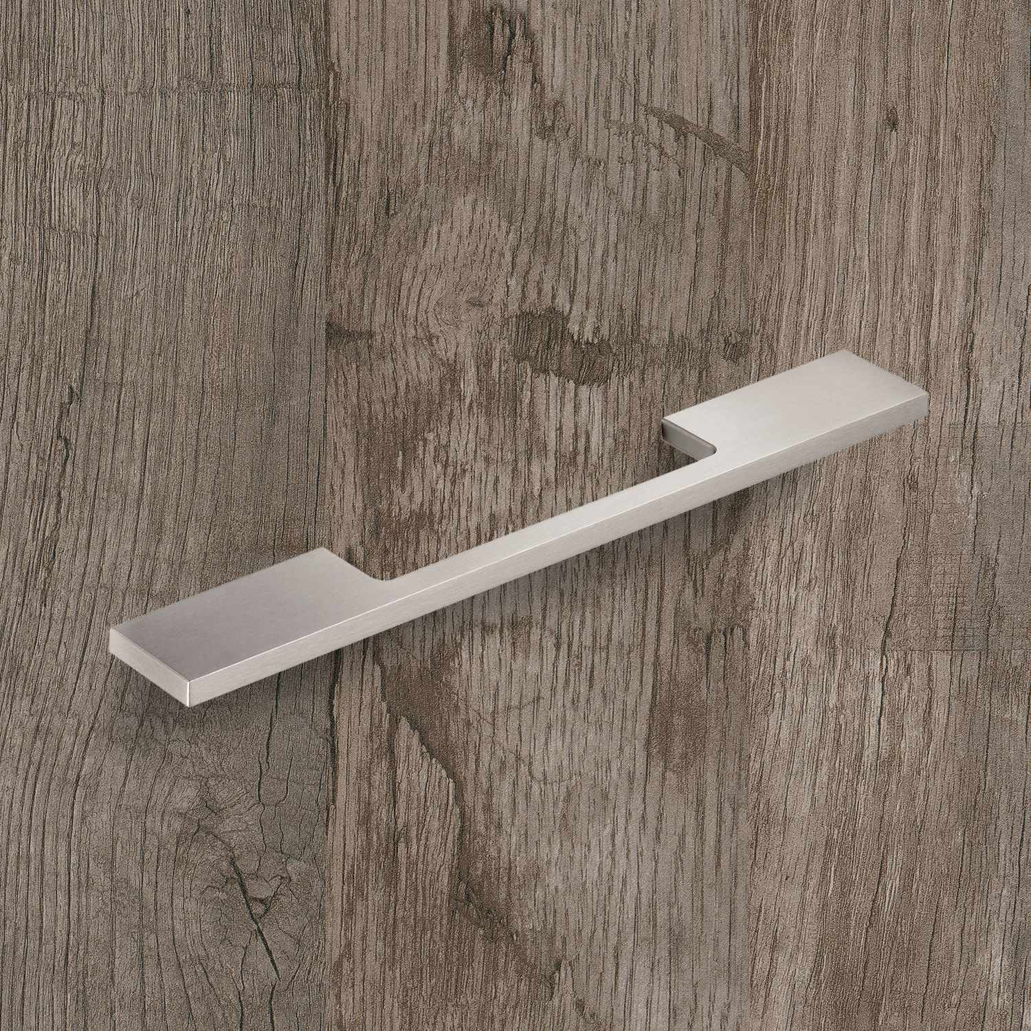 Poignée Velitra, entraxe de perçages 224 / 260 mm, L 272 mm, B 7 mm, H 34 mm, aspect inox brossé