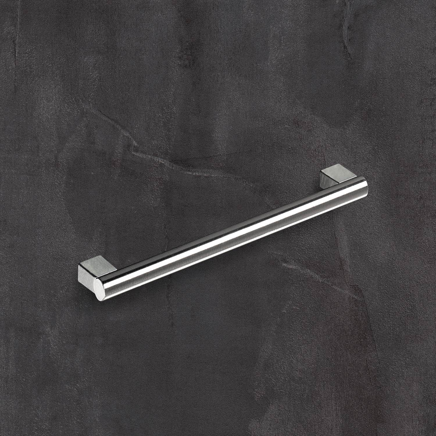 Poignée Vieste, entraxe de perçages 192, L 216 mm, H 30 mm, ø 12 mm, aspect inox brossé