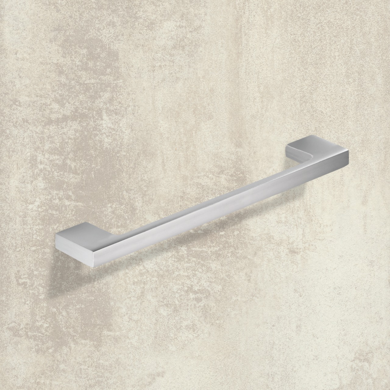 Poignée Belluno, entraxe de perçages 160 / 192 mm, L 200 mm, B 9 mm, H 30 mm, Chromé mat