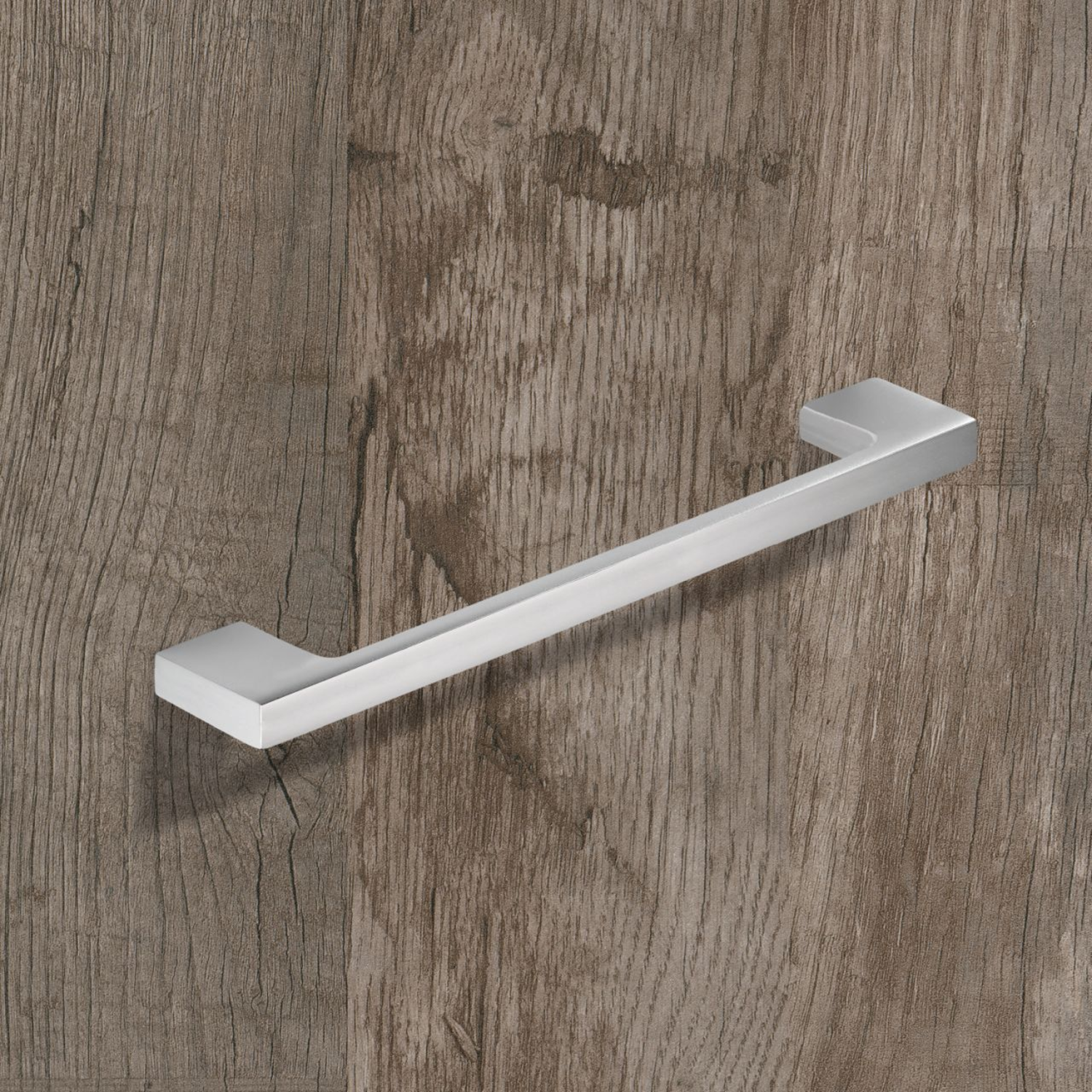 Poignée Belluno, entraxe de perçages 160 / 192 mm, L 200 mm, B 9 mm, H 30 mm, Chromé mat