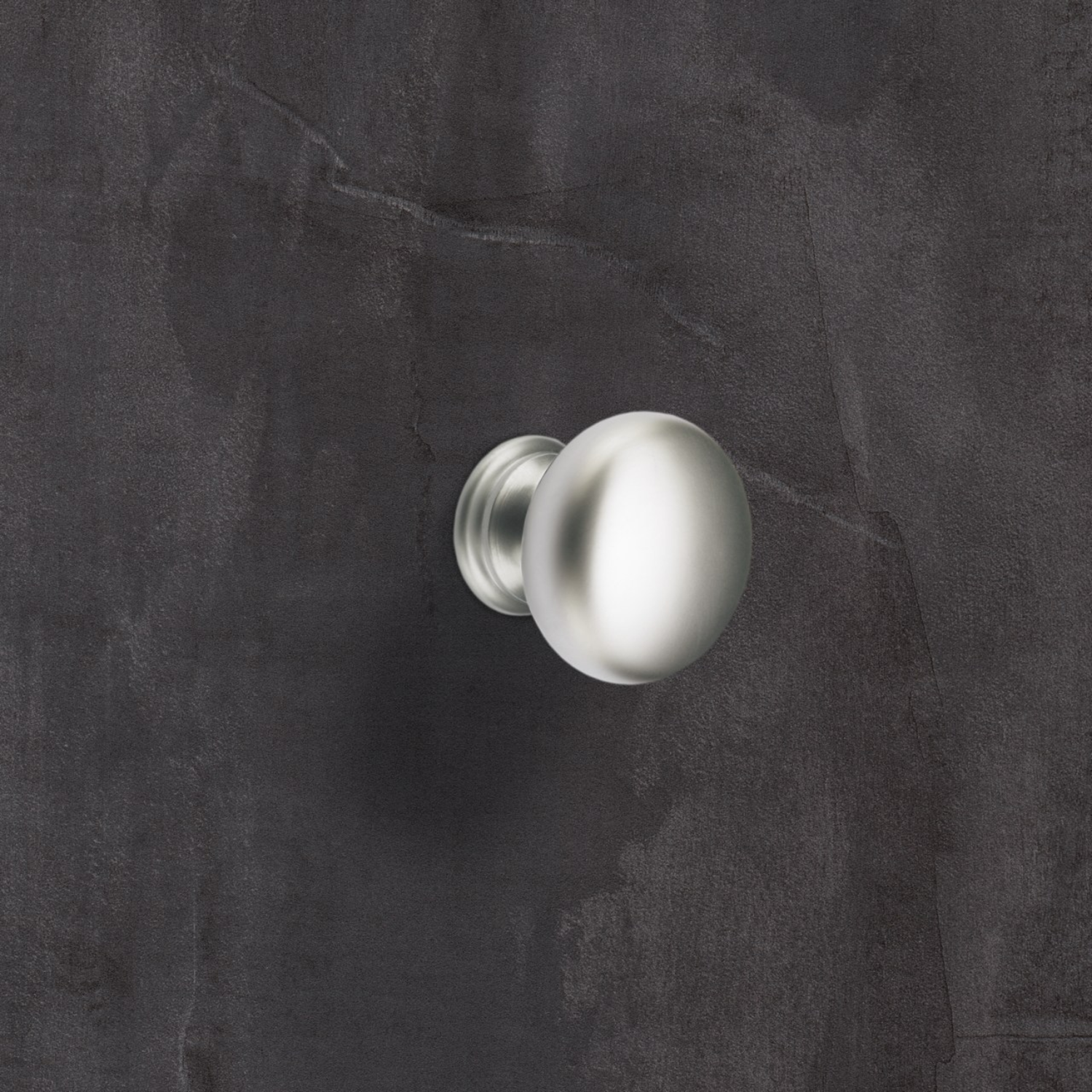 Bouton Cirpi, H 27 mm, ø 30 mm, Chromé mat