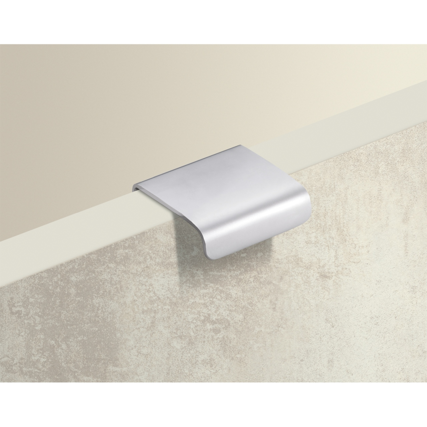 Greep Empoli, boorafstand 25, L 38 mm, B 36 mm, H 15 mm, Mat verchroomd