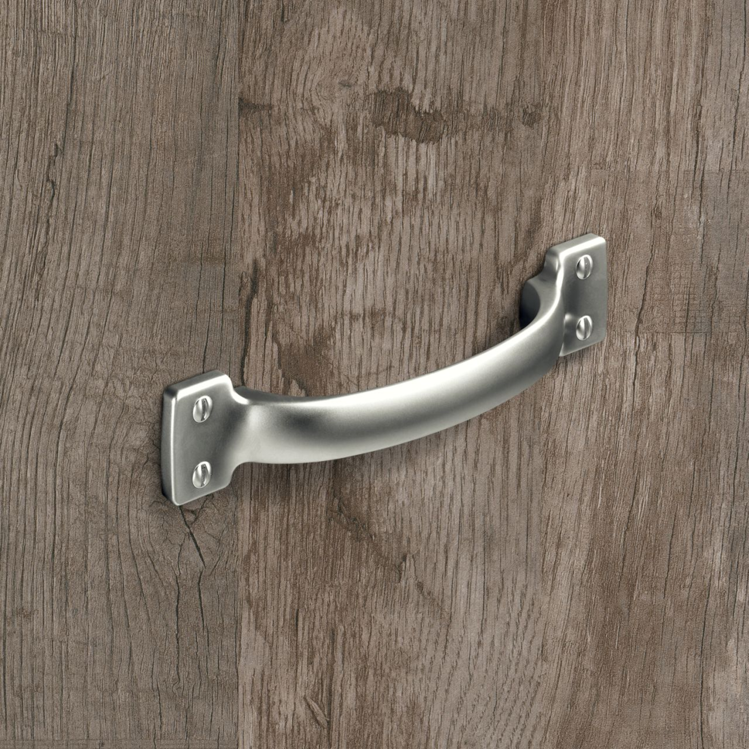 Poignée Flavia, entraxe de perçages 96, L 145 mm, B 28 mm, H 28 mm, aspect étain