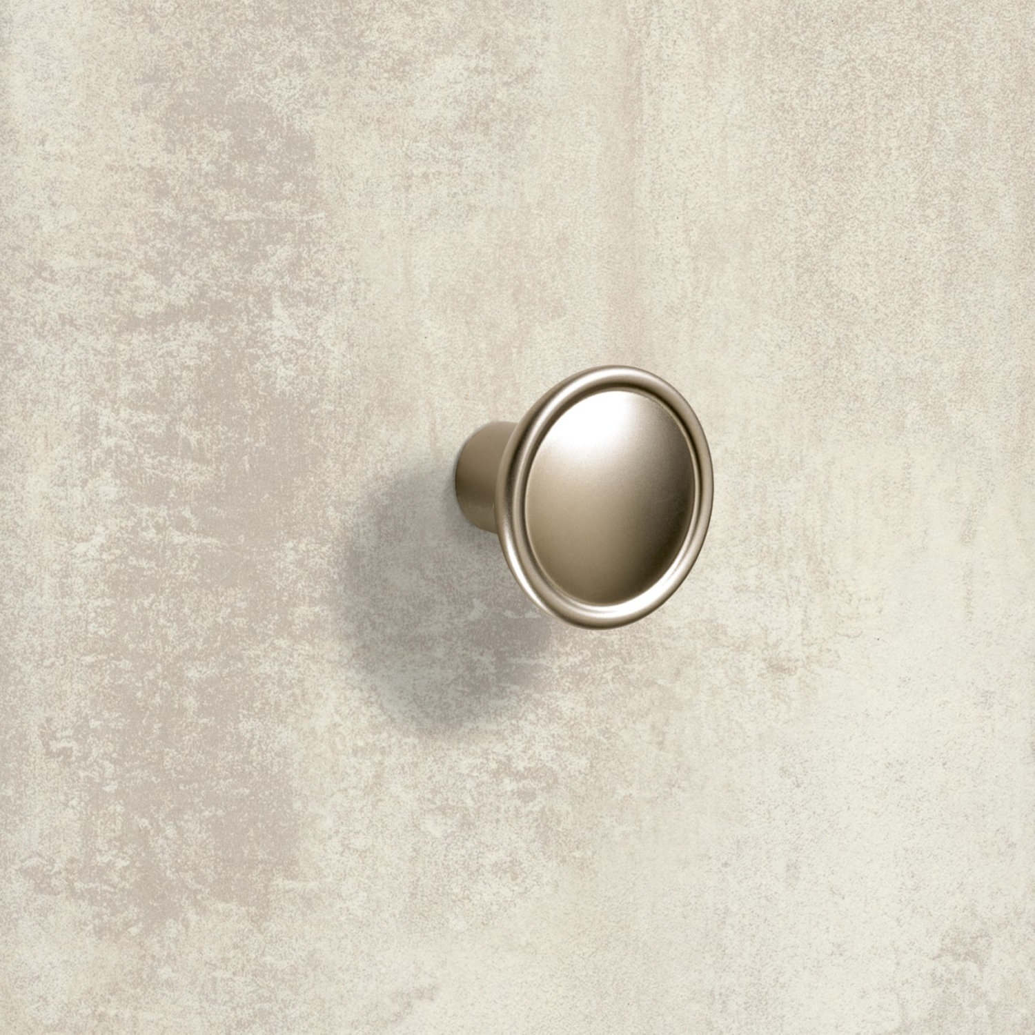 Knop Galleno, H 27 mm, ø 35 mm, Mat vernikkeld