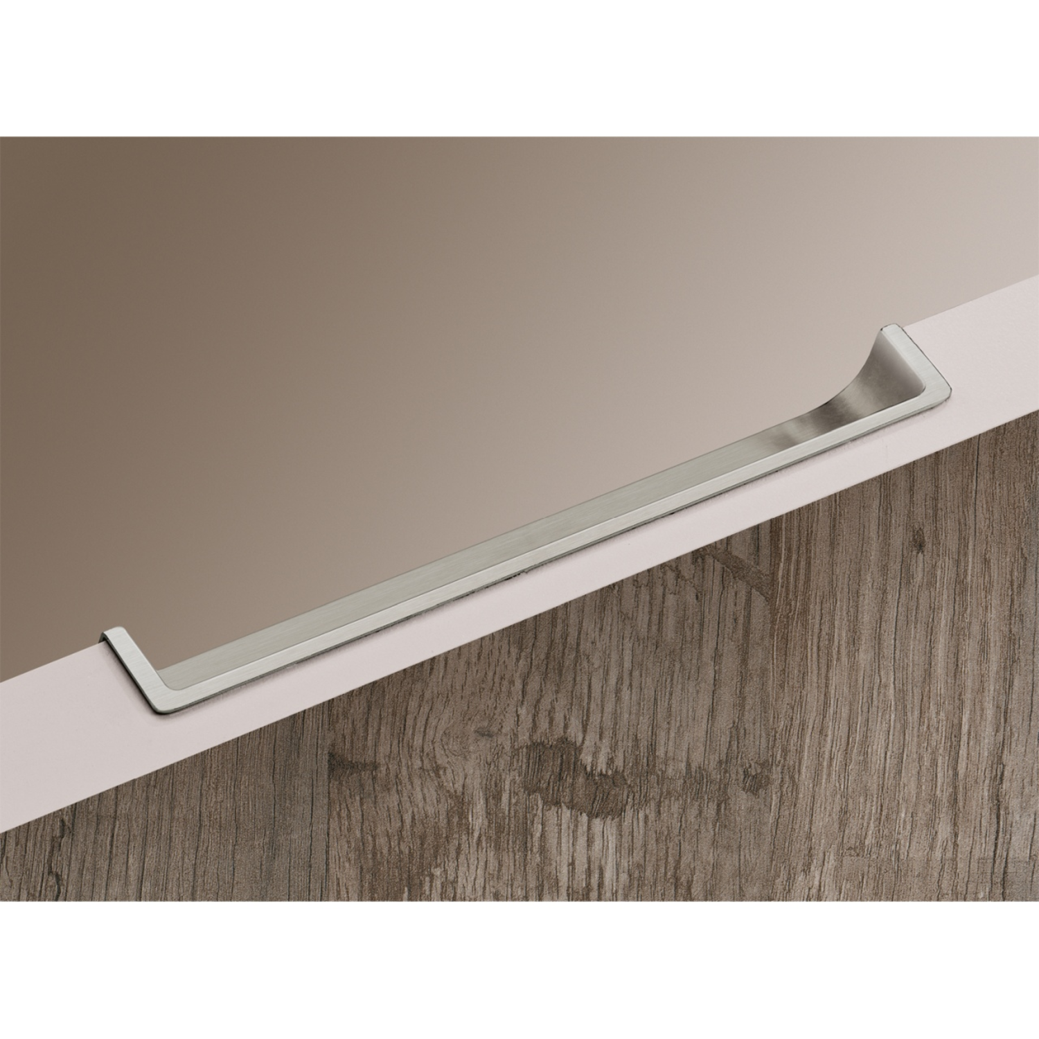 greep om in te laten Genzone, L 134 mm, B 16 mm, H 16 mm, roestvrij staal finish geborsteld