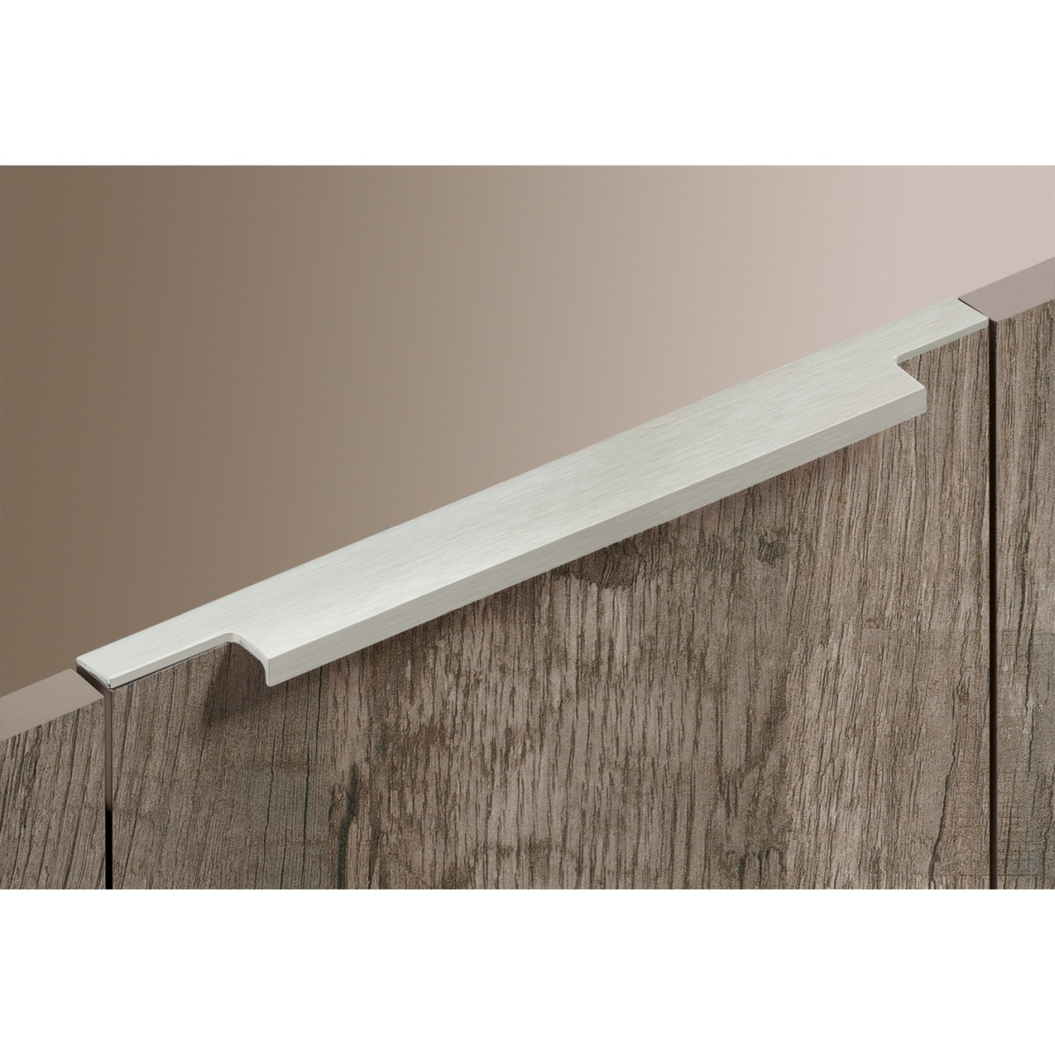 Poignée profil Lamezia, L 795 mm, B 39 mm, aspect inox brossé