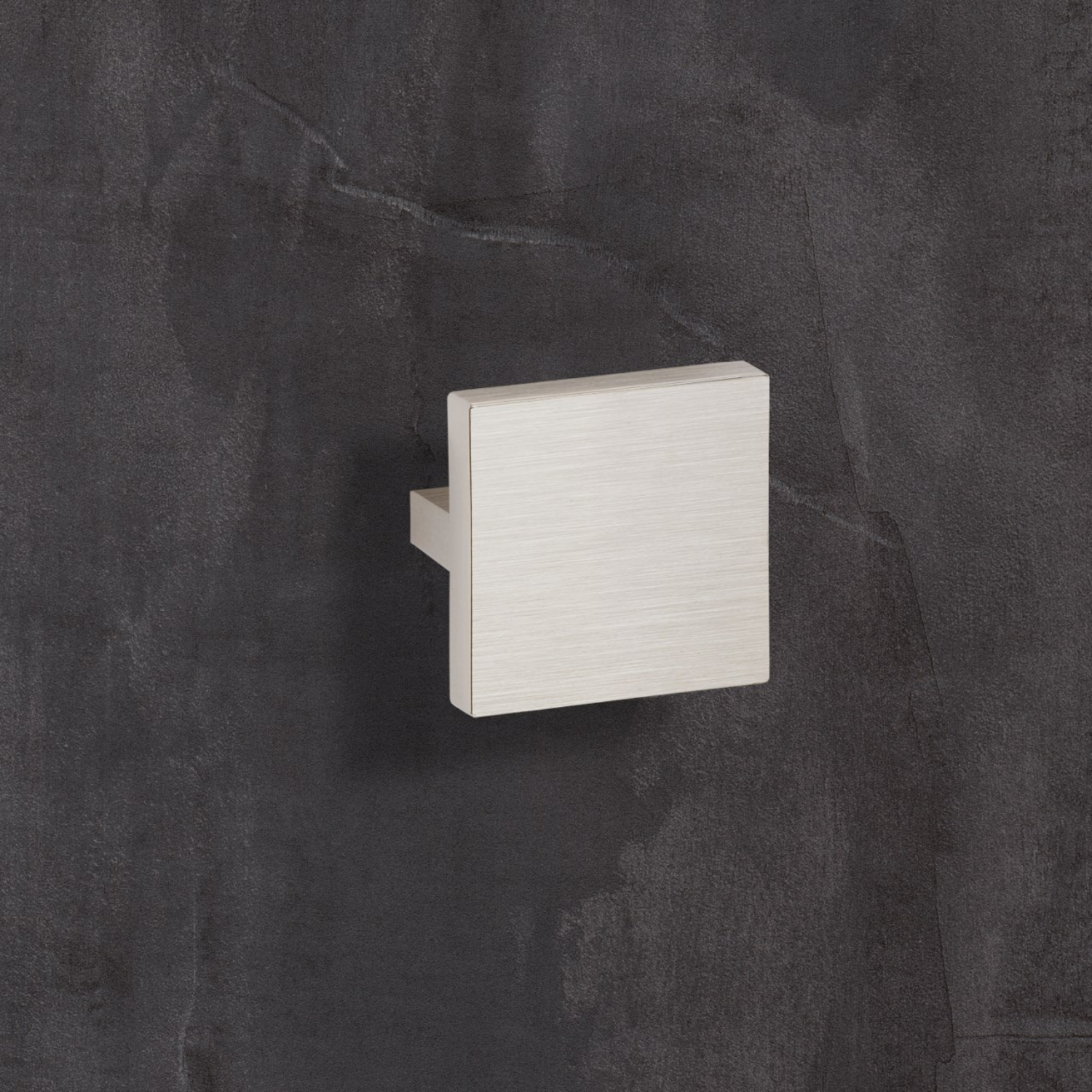Poignée Messana, entraxe de perçages 32, L 42 mm, B 42 mm, H 25 mm, aspect inox brossé