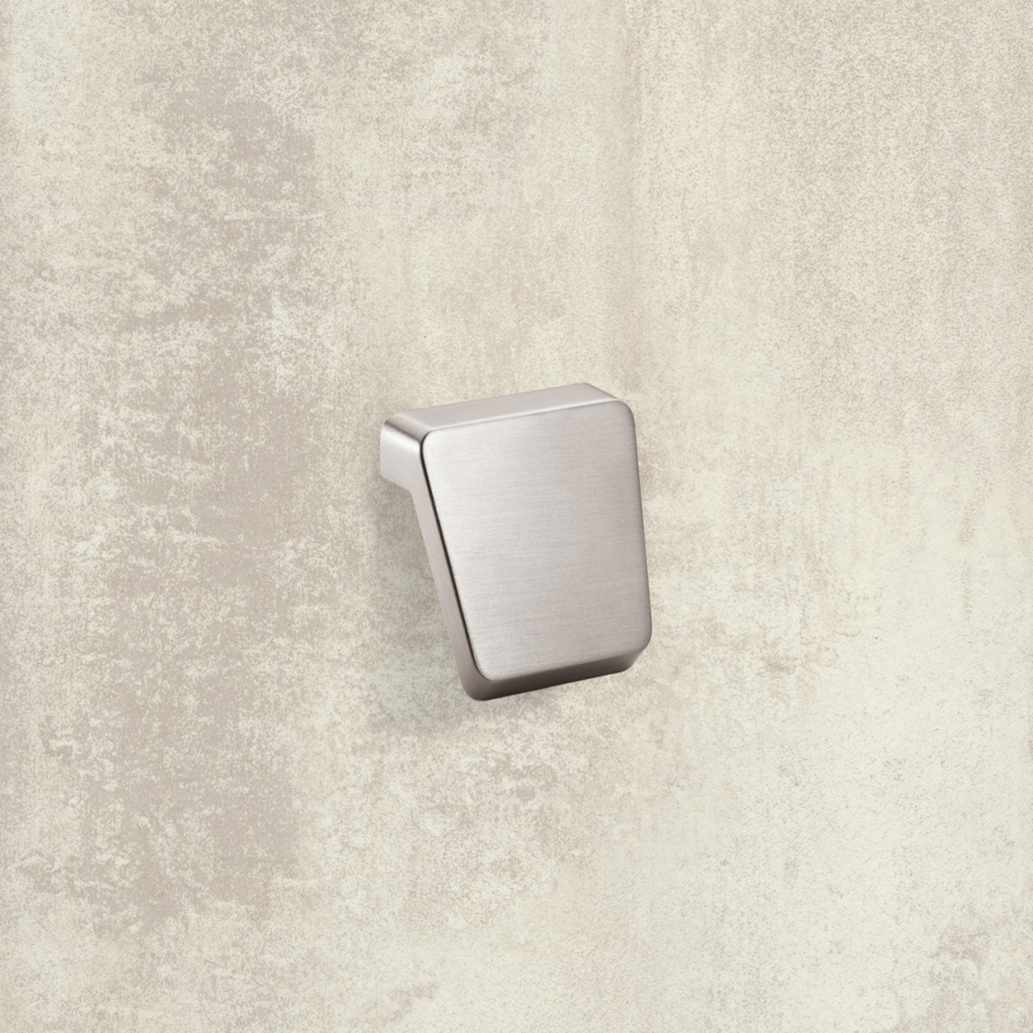Bouton Milo, entraxe de perçages 16, L 40 mm, B 41 mm, H 28 mm, aspect inox brossé