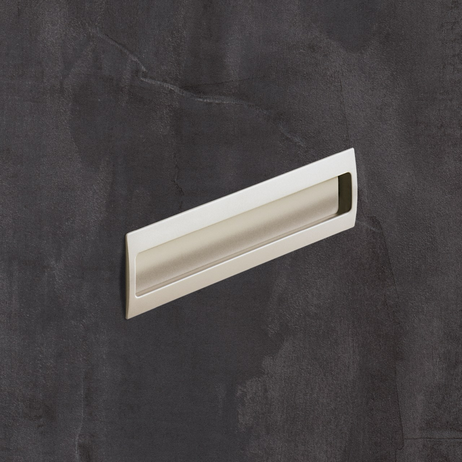 greep om in te laten Misnia, boorafstand 160, L 180 mm, B 54 mm, H 18.5 mm, Vernikkeld mat finish