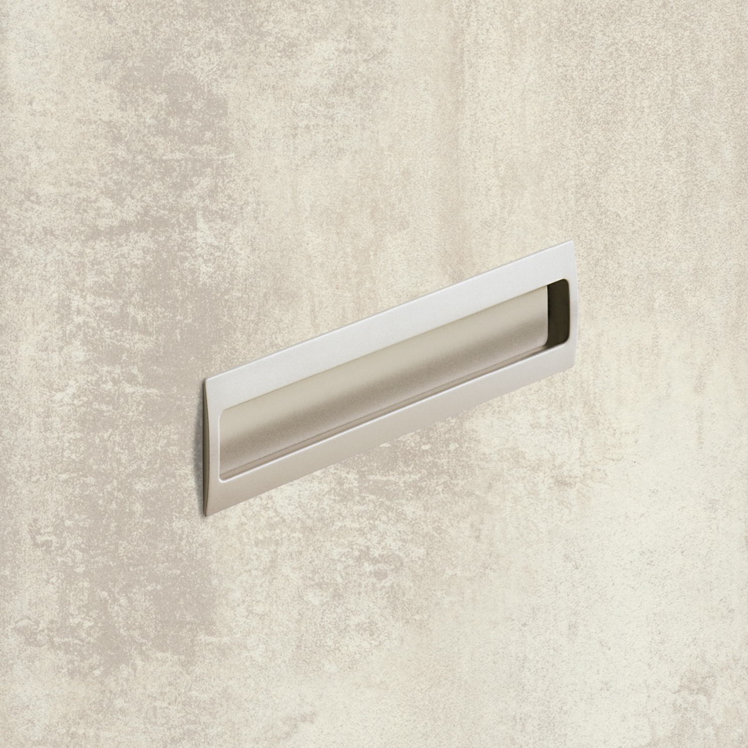 greep om in te laten Misnia, boorafstand 160, L 180 mm, B 54 mm, H 18.5 mm, Vernikkeld mat finish