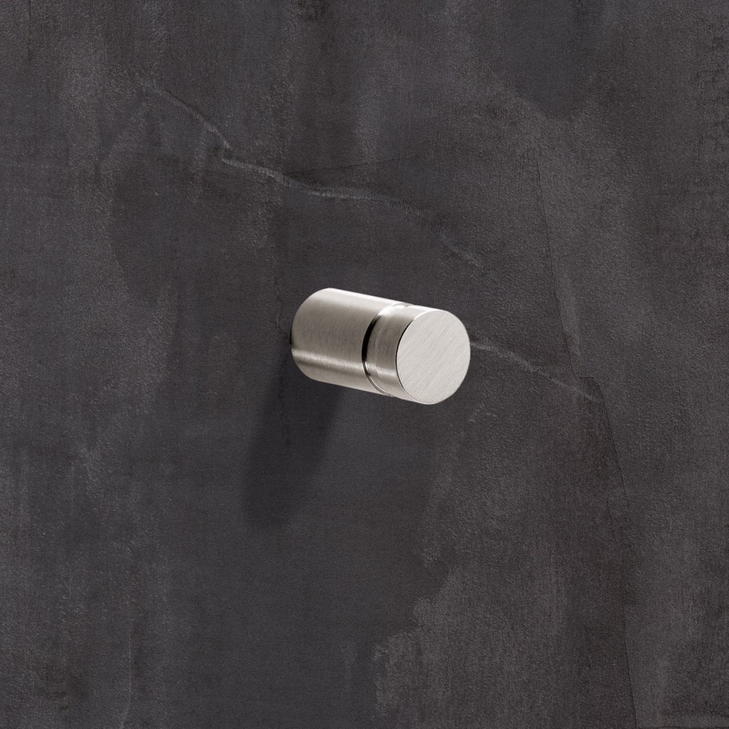 Bouton Monacum, H 25 mm, ø 10 mm, Inox brossé