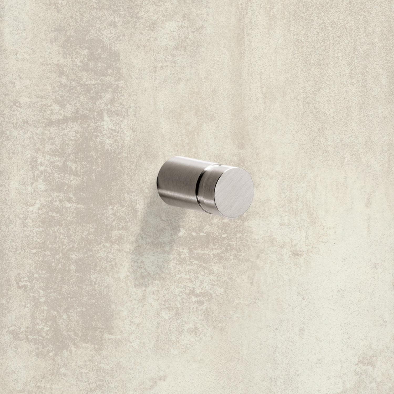 Bouton Monacum, H 25 mm, ø 10 mm, Inox brossé