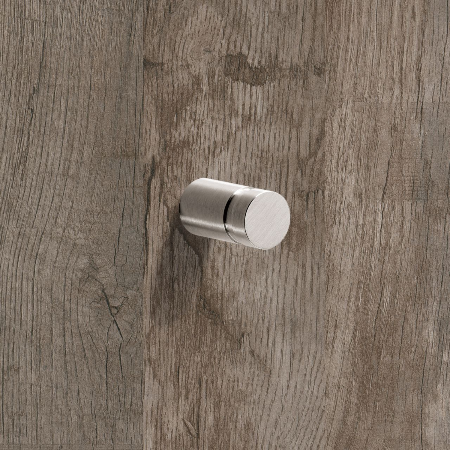 Bouton Monacum, H 25 mm, ø 10 mm, Inox brossé