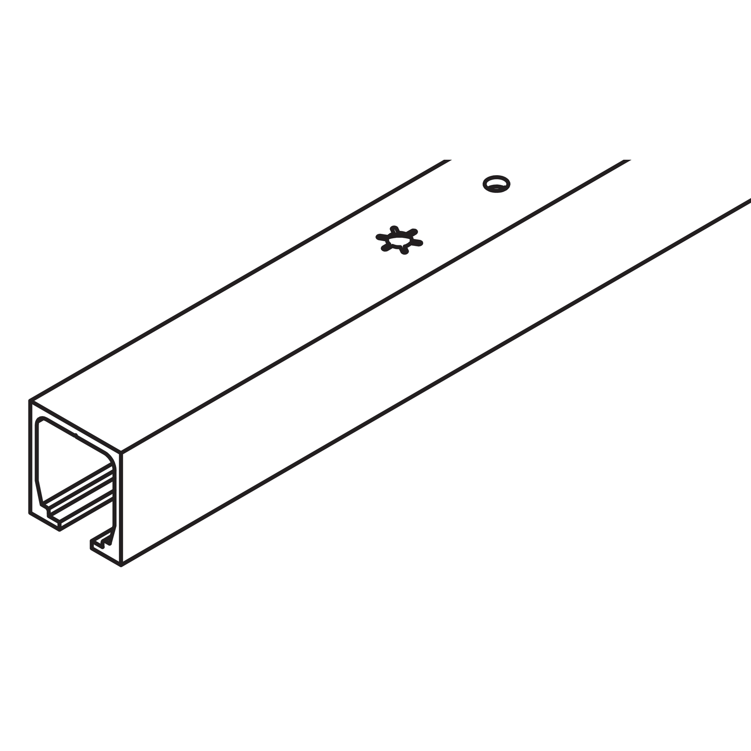 Hawa Junior 40 looprail 6000mm alu