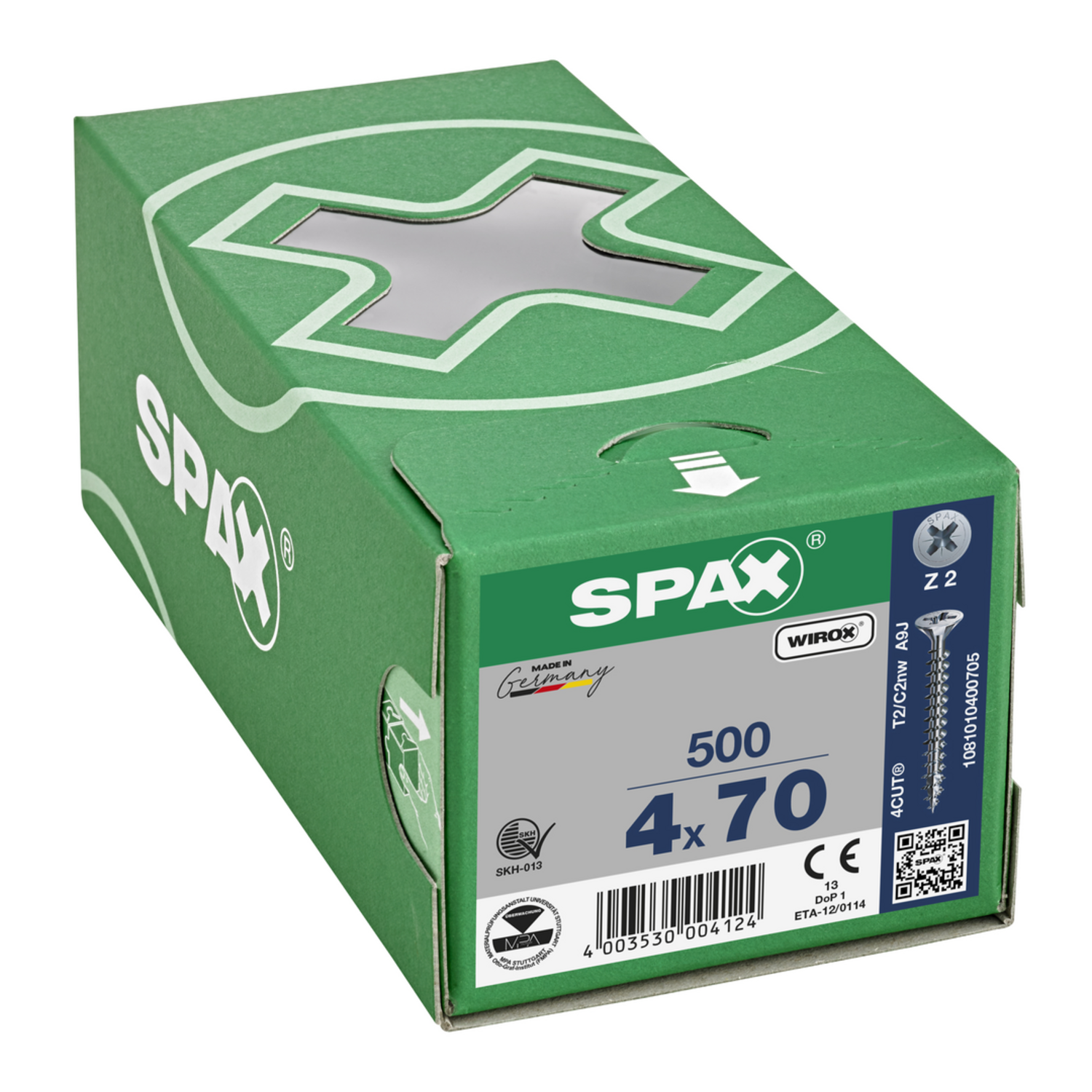 Houtschroef SPAX-S PK Pozidrive met verzonken kop 4 x 70