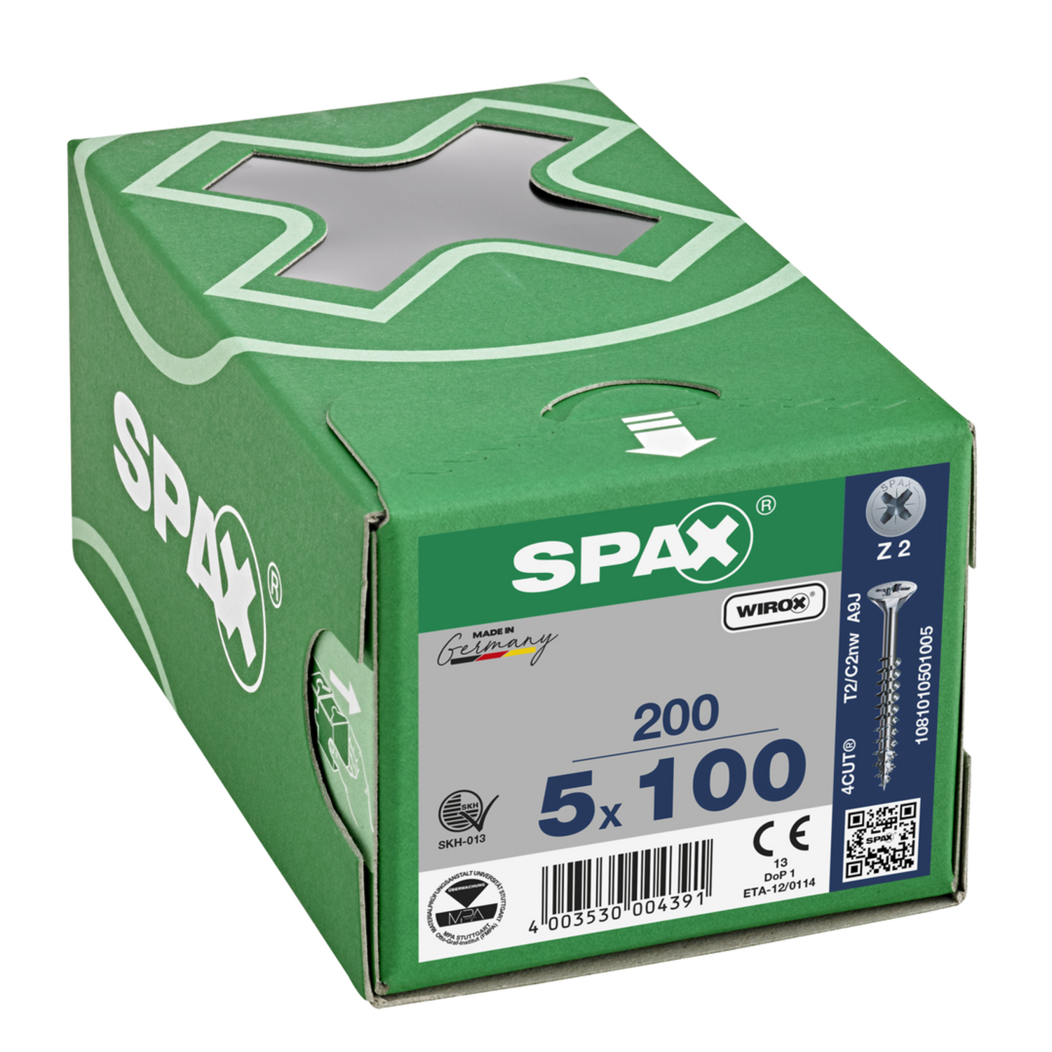 Houtschroef SPAX-S PK Pozidrive met verzonken kop 5 x 100
