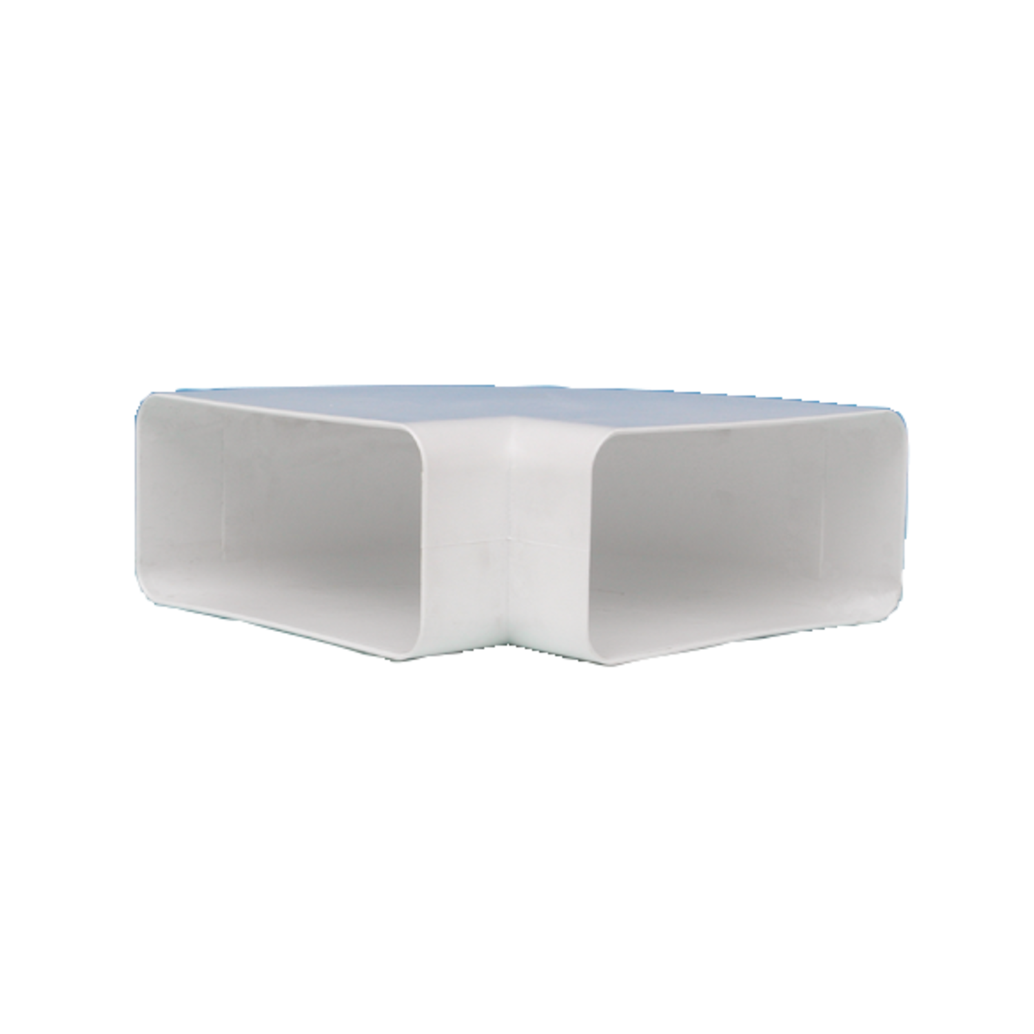 Coin 90° tube plat d.150 std blanc  