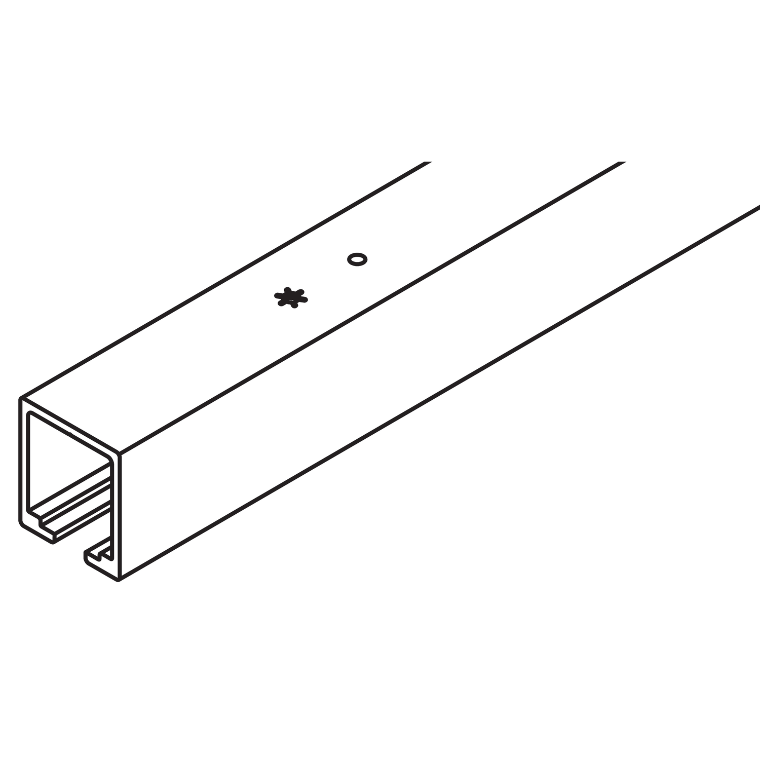 Hawa Junior 120 looprail 6000mm alu