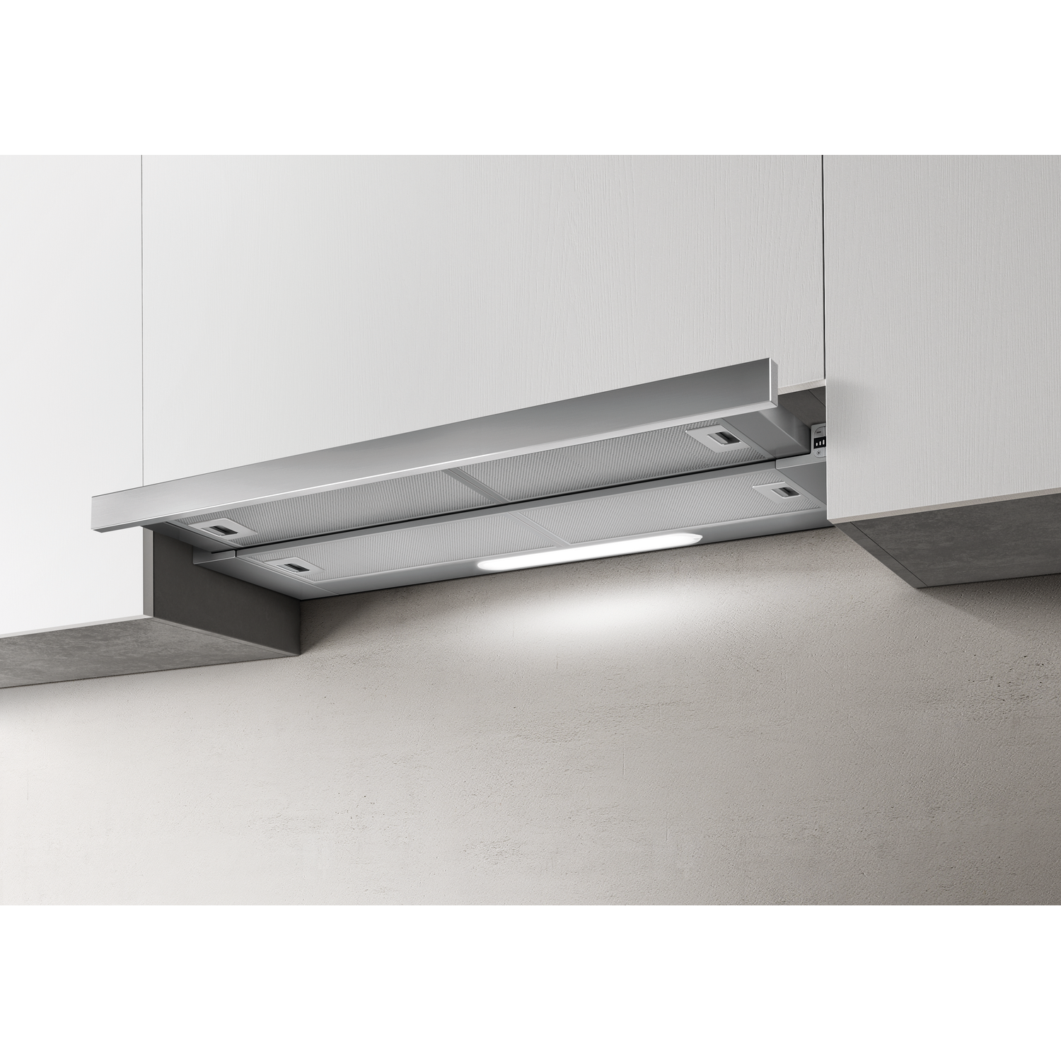 Elite 35 inbouw afvoer zilver + rvs 60 cm